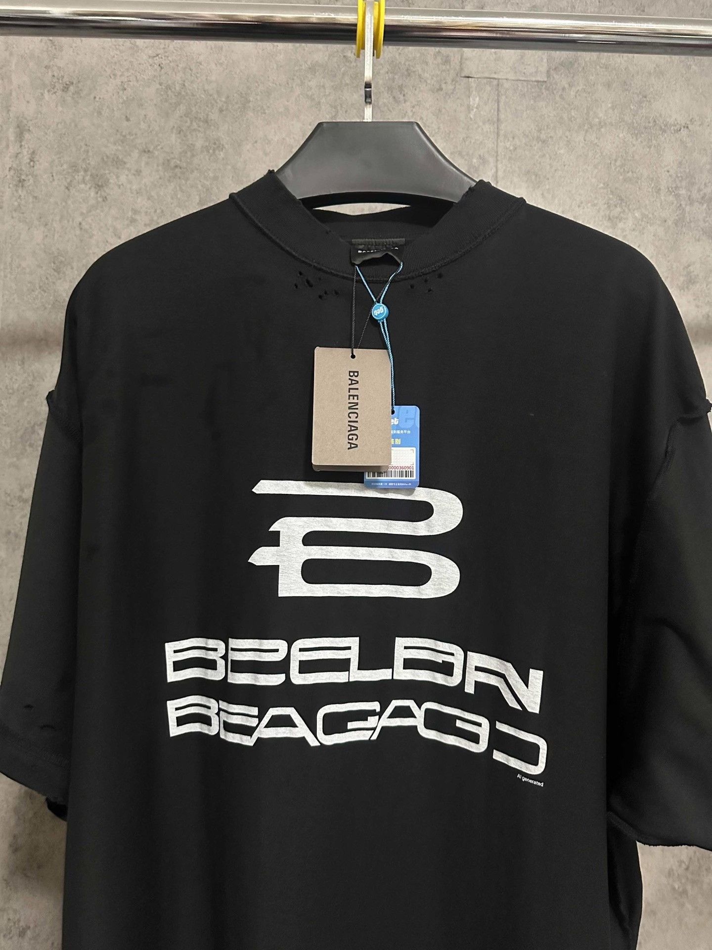 Balenciaga Balenciaga Ai Generated Logo Crewneck T-Shirt Size US M / EU 48-50 / 2 - 2 Thumbnail