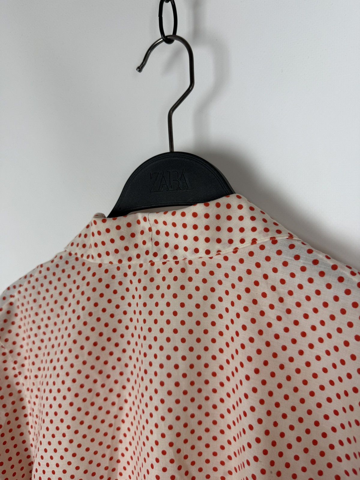 Vintage 60s 70s Vintage Red Polka Dot Pin Up Pullover Shirt Blouse Size XL / US 12-14 / IT 48-50 - 9 Thumbnail