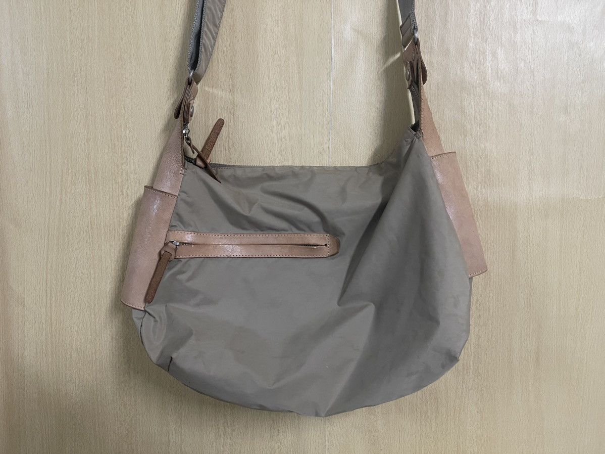 Y's × Yohji Yamamoto Yohji Yamamoto Sling Messenger Bag Nylon with Leather Trim Size ONE SIZE - 2 Thumbnail