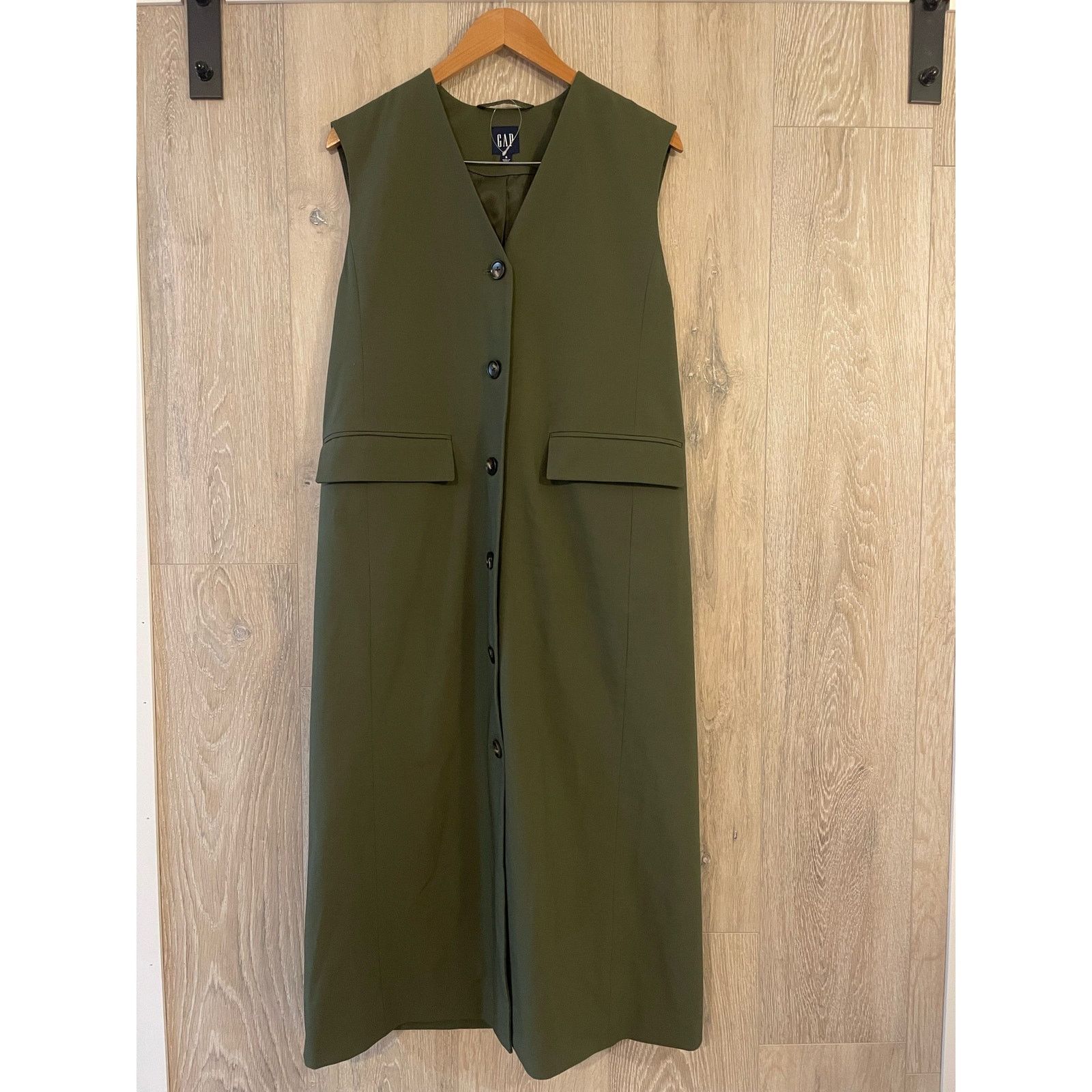 Gap Gap Women - LONG OVERSIZED TAILORED VEST / Green / S / NWOT Size S / US 4 / IT 40 - 1 Thumbnail