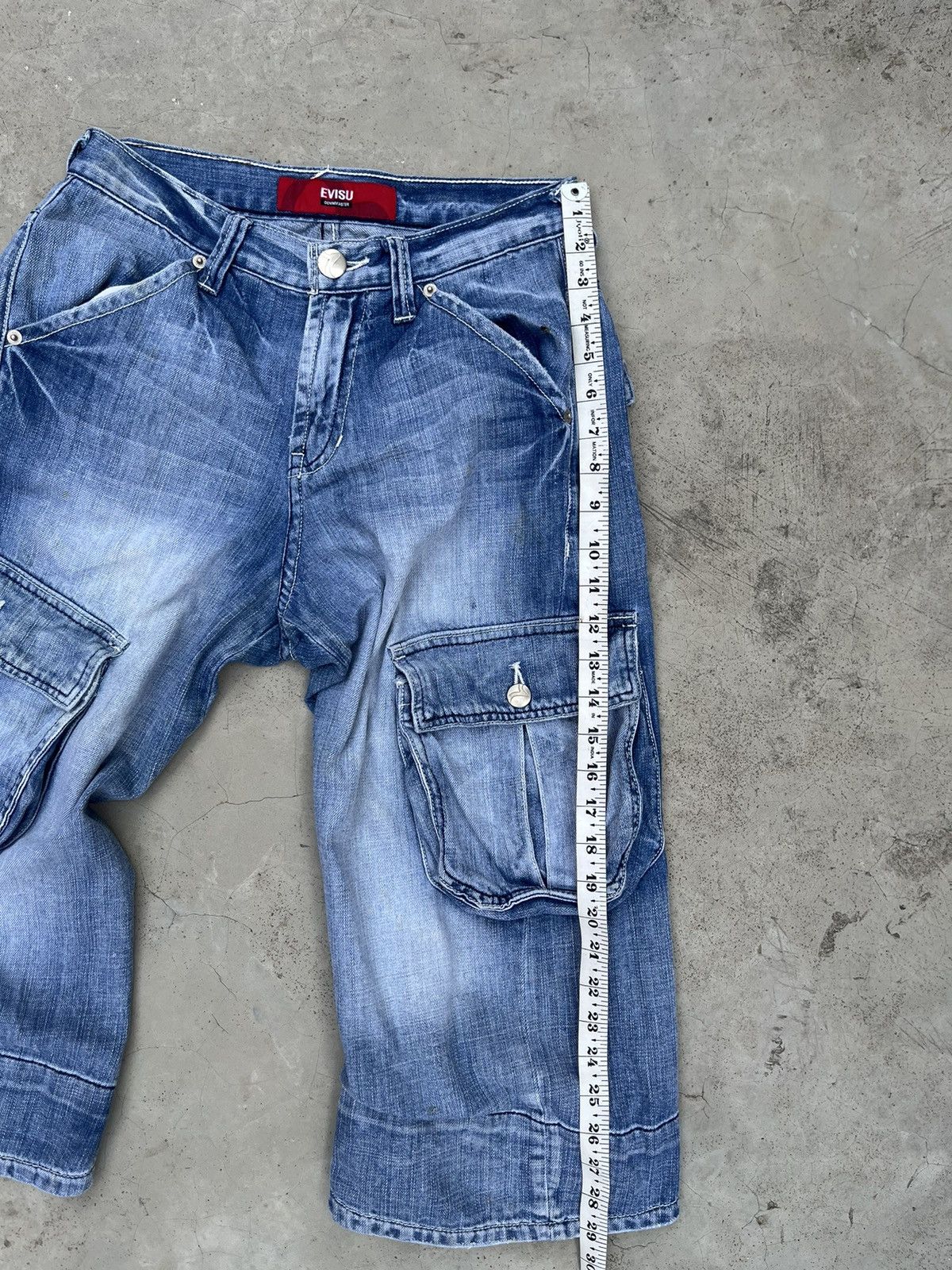 Evisu × JNCO × Japanese Brand EVISU ENGINEER SLEVEDGE JORTS Size US 26 / EU 42 - 14 Thumbnail