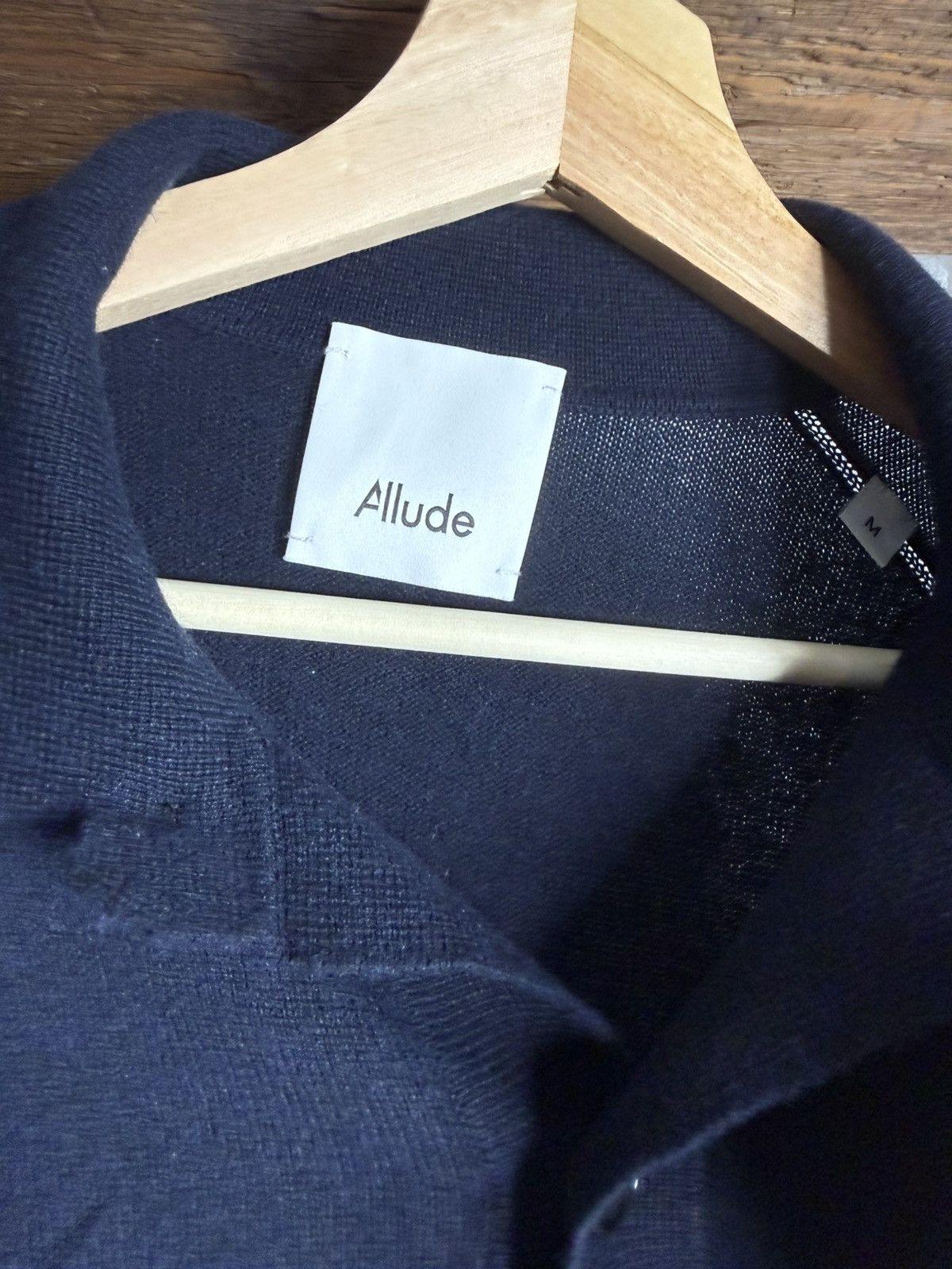 Other Allude Cotton Cashmere Blend Navy Knit Cardigan Shirt Size M Size US M / EU 48-50 / 2 - 2 Thumbnail