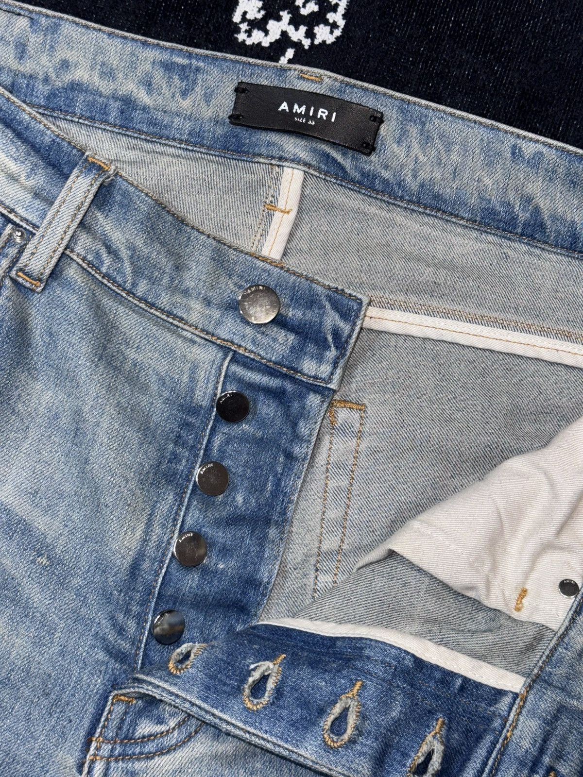 Amiri AMIRI MX1 BANDANA PATCH JEANS Size US 33 - 18 Thumbnail