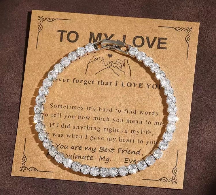 Jewelry Diamond Ice Bracelet Link Jewelry Chrome Casual Chain Cuff Size ONE SIZE - 3 Thumbnail