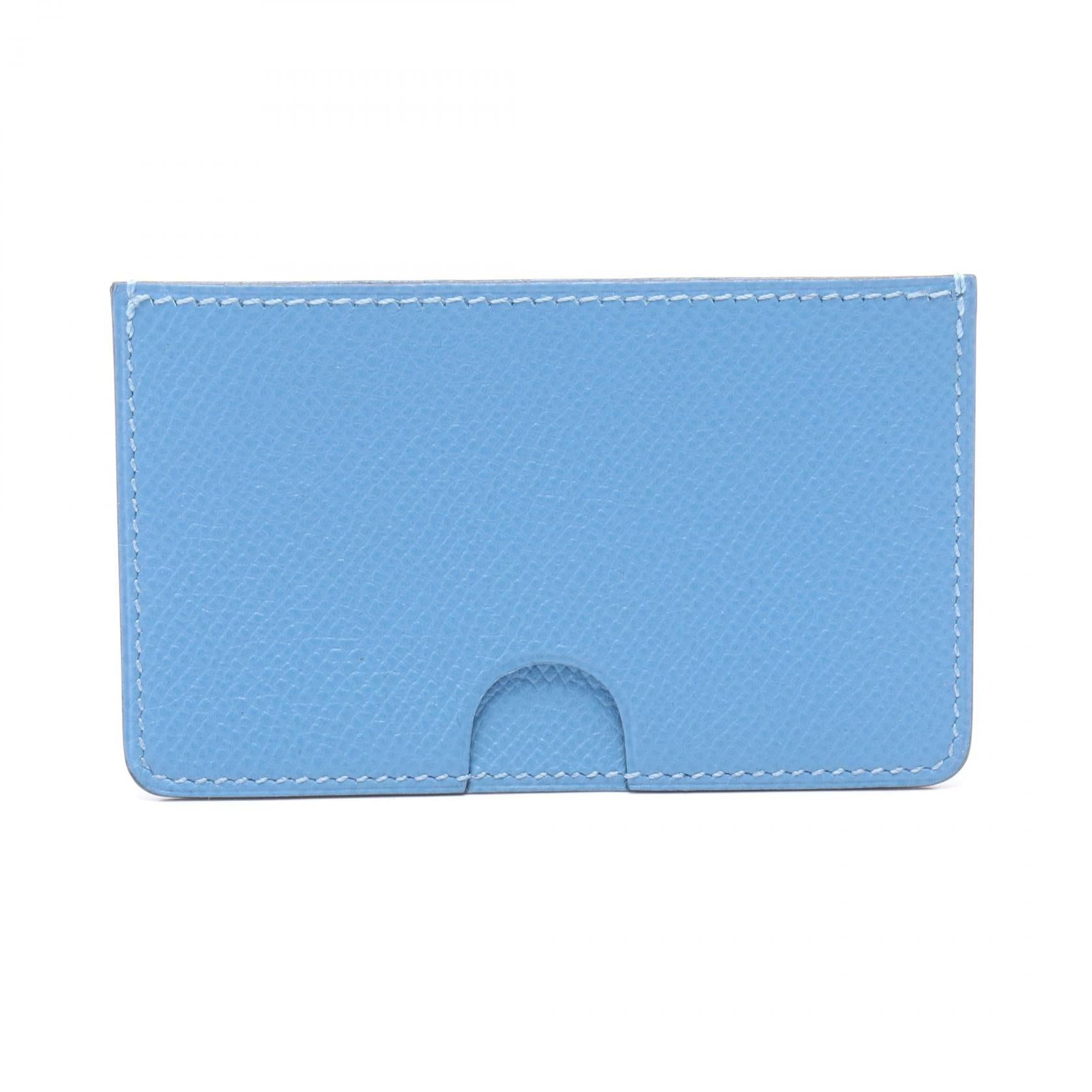 Hermes Hermes Porquerolles Celeste Card Case Veau Epsom Blue X Stamp Size ONE SIZE - 1 Thumbnail