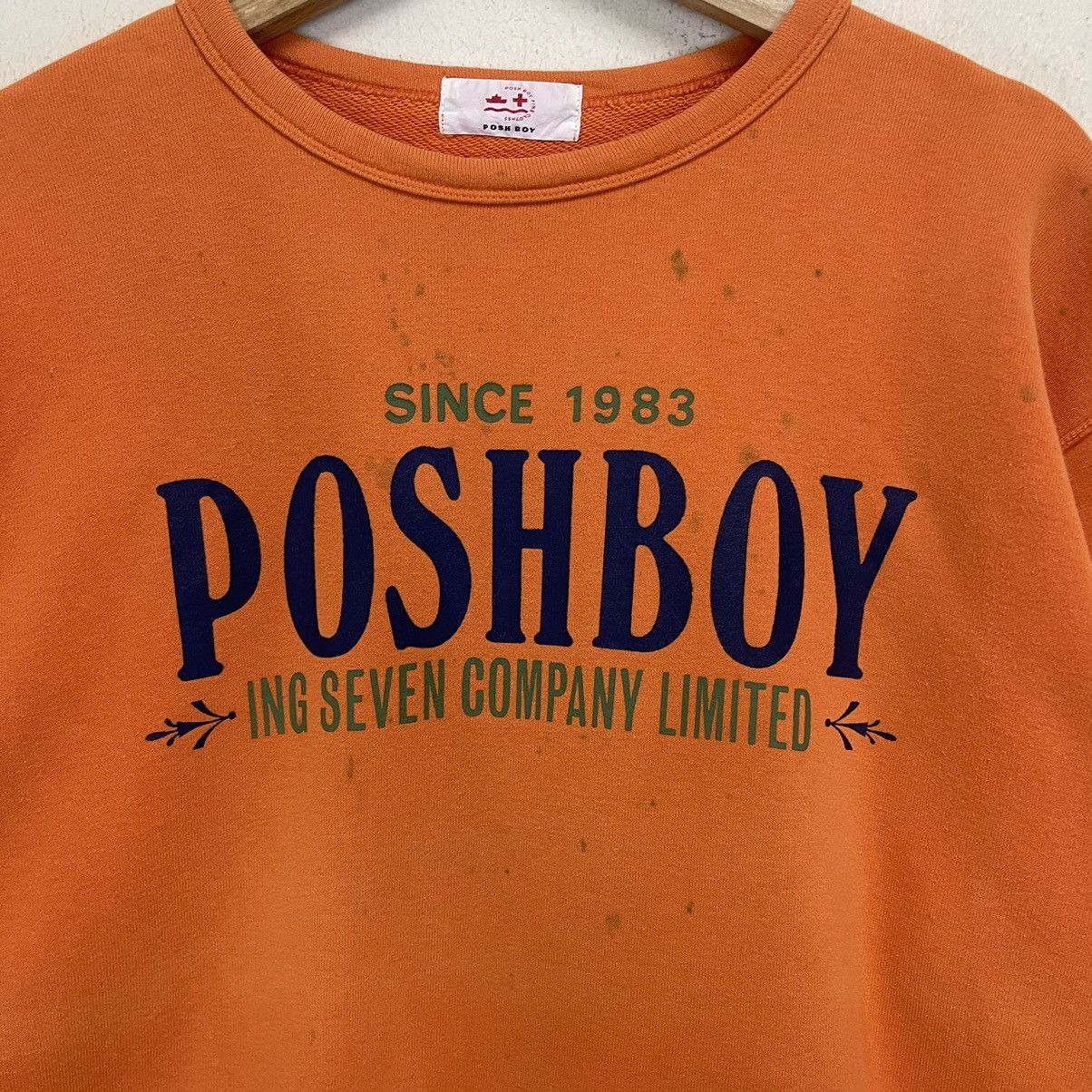 Japanese Brand Poshboy Big Logo Crewneck Sweatshirt Size US M / EU 48-50 / 2 - 5 Thumbnail