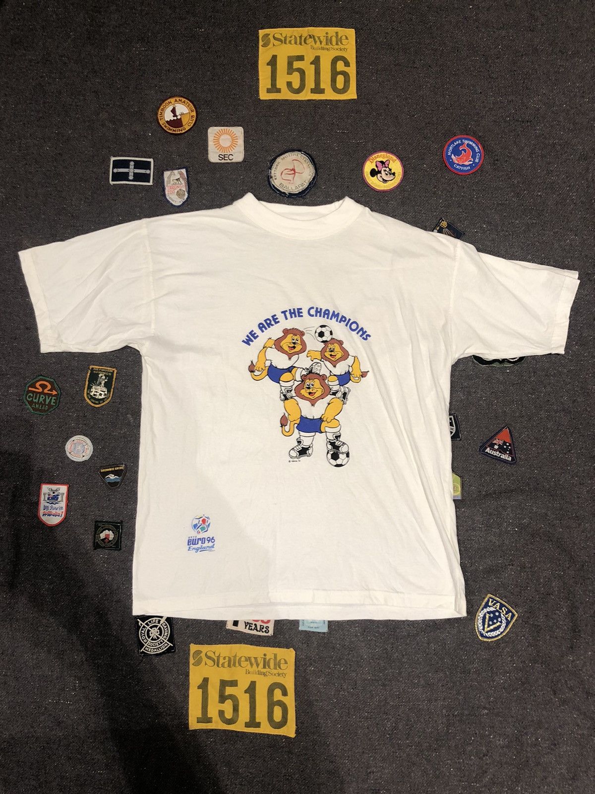 Vintage 1996 euros supporter tee Size US L / EU 52-54 / 3 - 1 Thumbnail