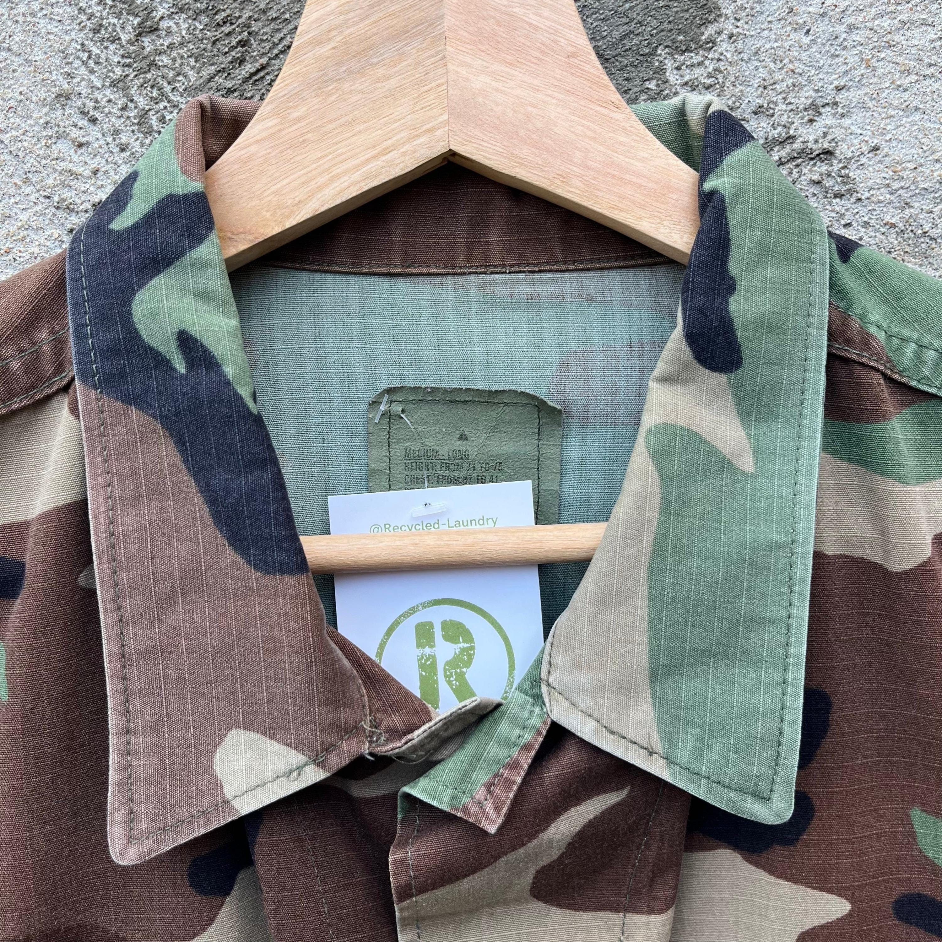 Vintage 80's US Military Woodland Ripstop Field Light Jacket Size US L / EU 52-54 / 3 - 4 Thumbnail