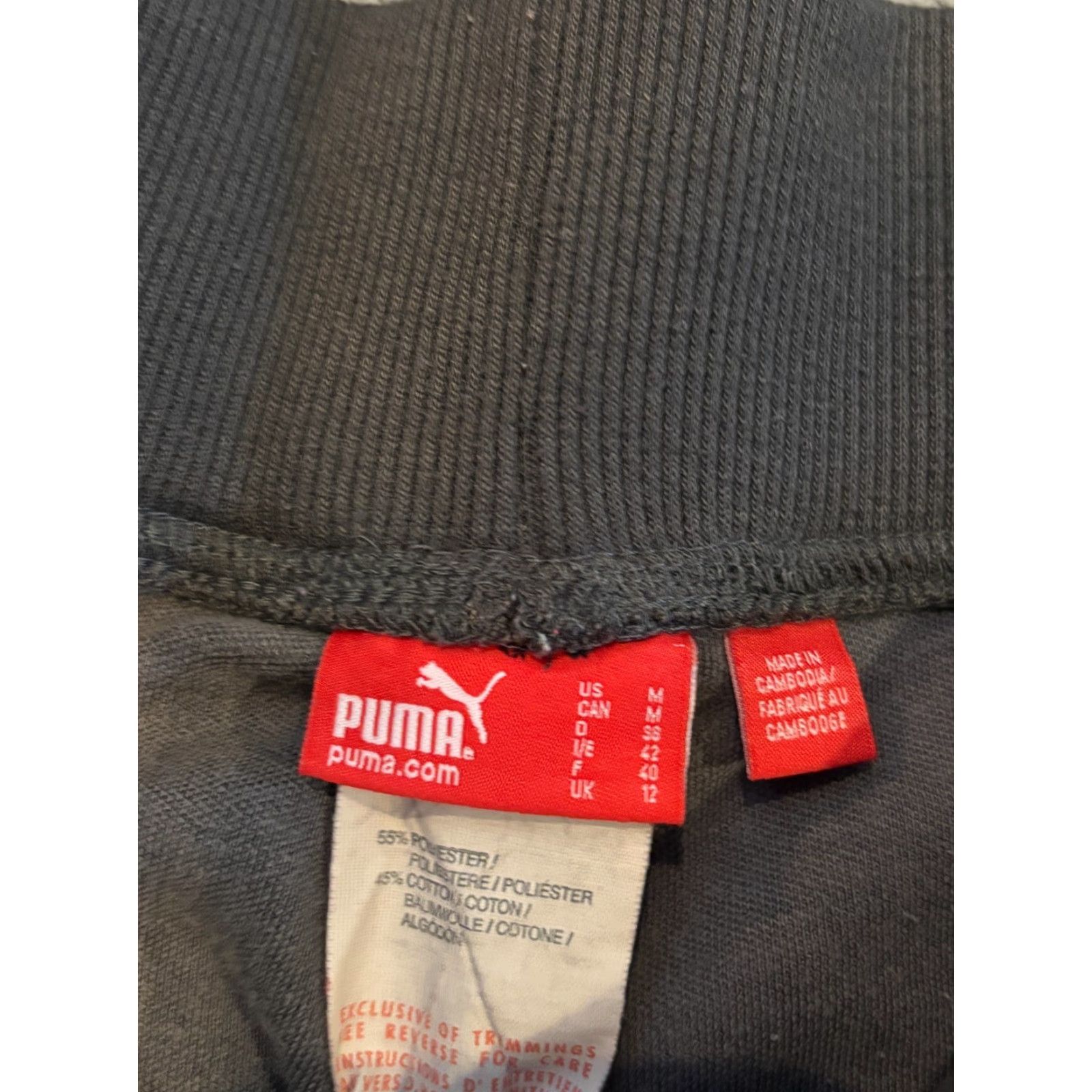 Puma PUMA Sweatpants Mens Medium Gray Loose Fit Athletic Active Workout Pants Regular Size M Size US 31 - 2 Thumbnail