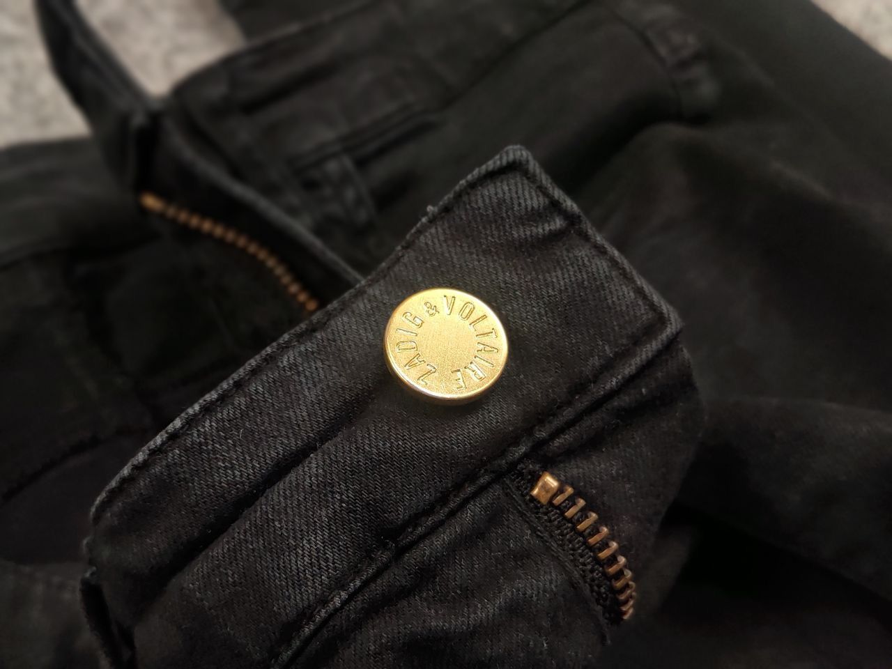 Zadig & Voltaire Zadig & Voltaire designer Black Denim Jeans straight fit Size 29" - 14 Thumbnail