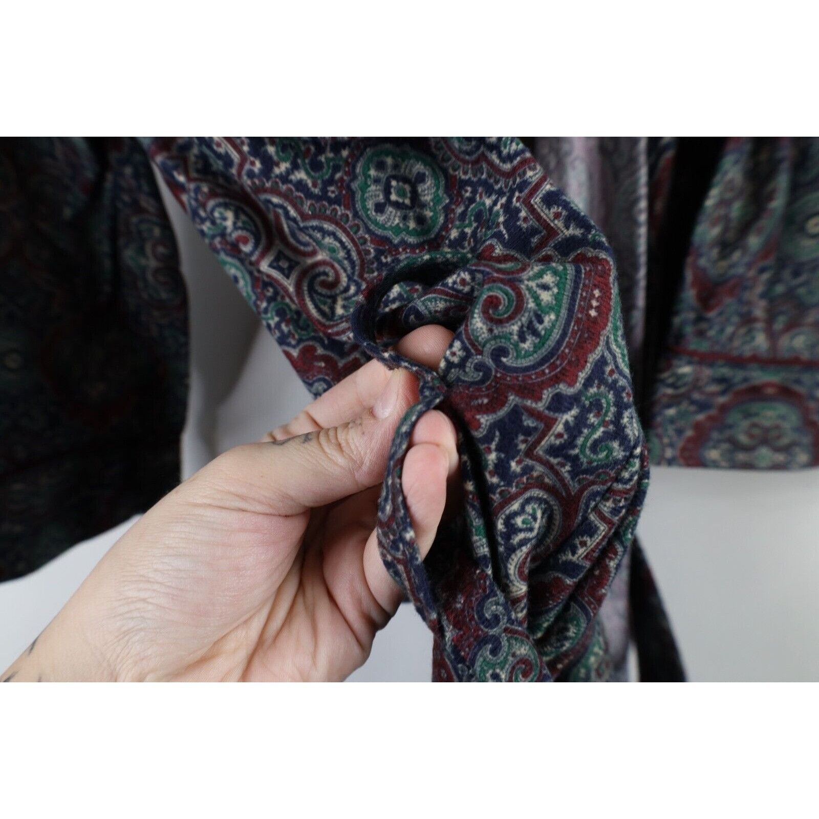 Vintage Vintage 90s Streetwear Rainbow Paisley Chamois Cloth Robe Size US L / EU 52-54 / 3 - 7 Thumbnail