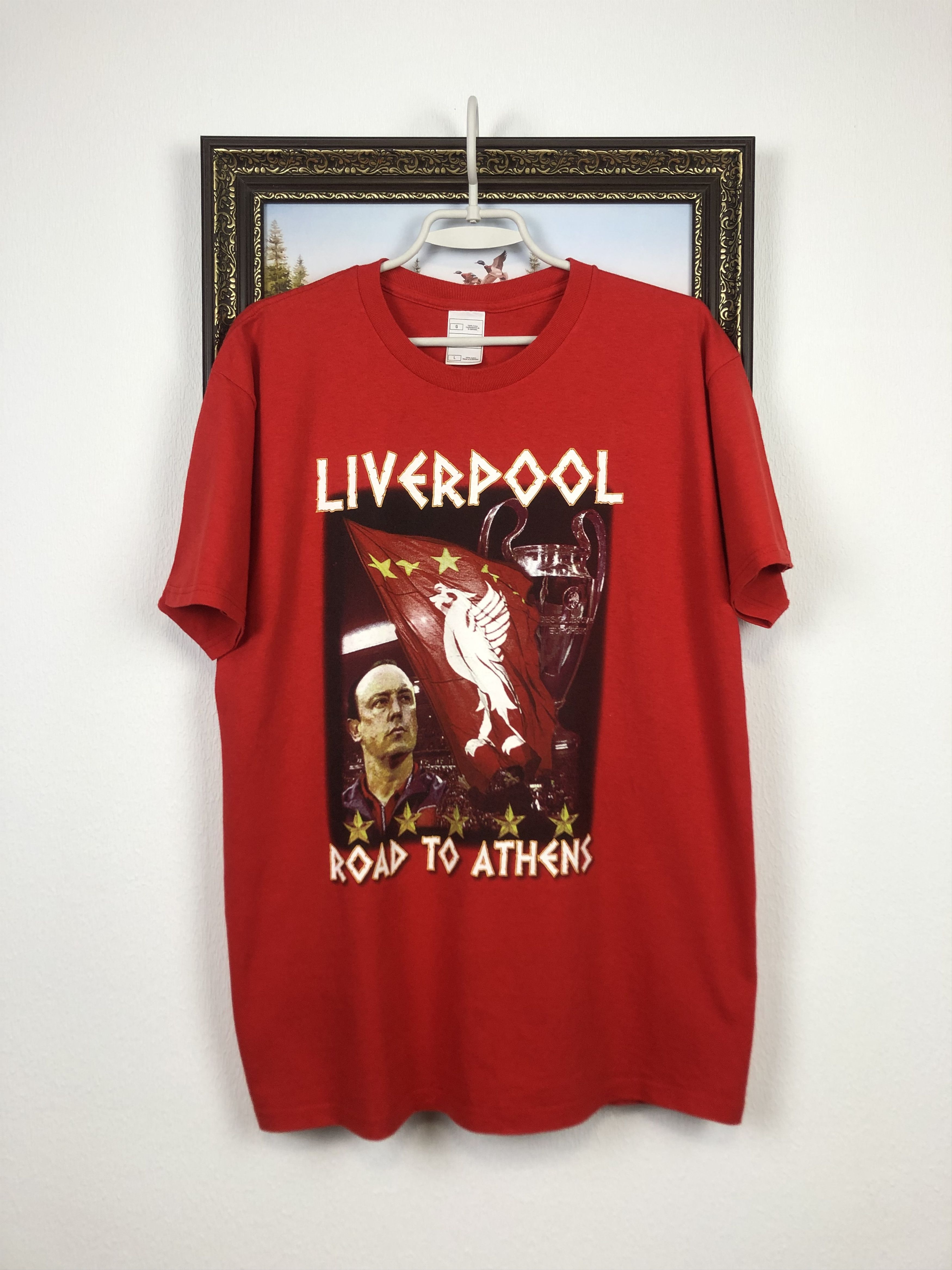 Vintage Vintage Liverpool Shirt Jersey Tee Rare Hype Size Champions Size US L / EU 52-54 / 3 - 1 Thumbnail