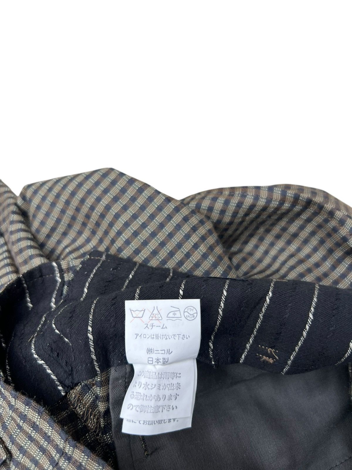 Matsuda 90s Nicole Stripe Linen Silk Jacquard Balloon Trouser Size US 29 - 21 Thumbnail