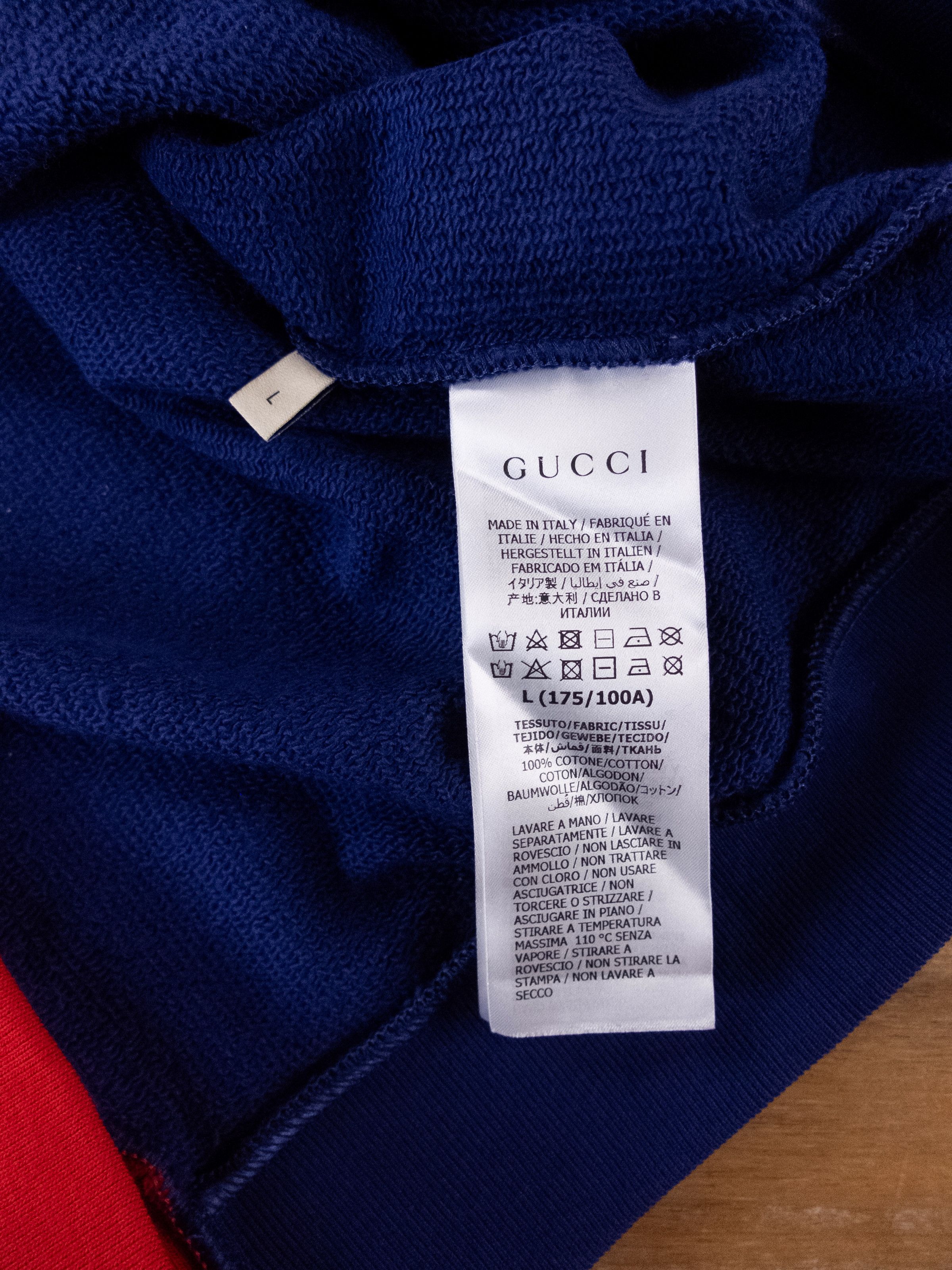 Gucci GUCCI x THE NORTH FACE blue red logo print sweatshirt Large Size US L / EU 52-54 / 3 - 9 Thumbnail