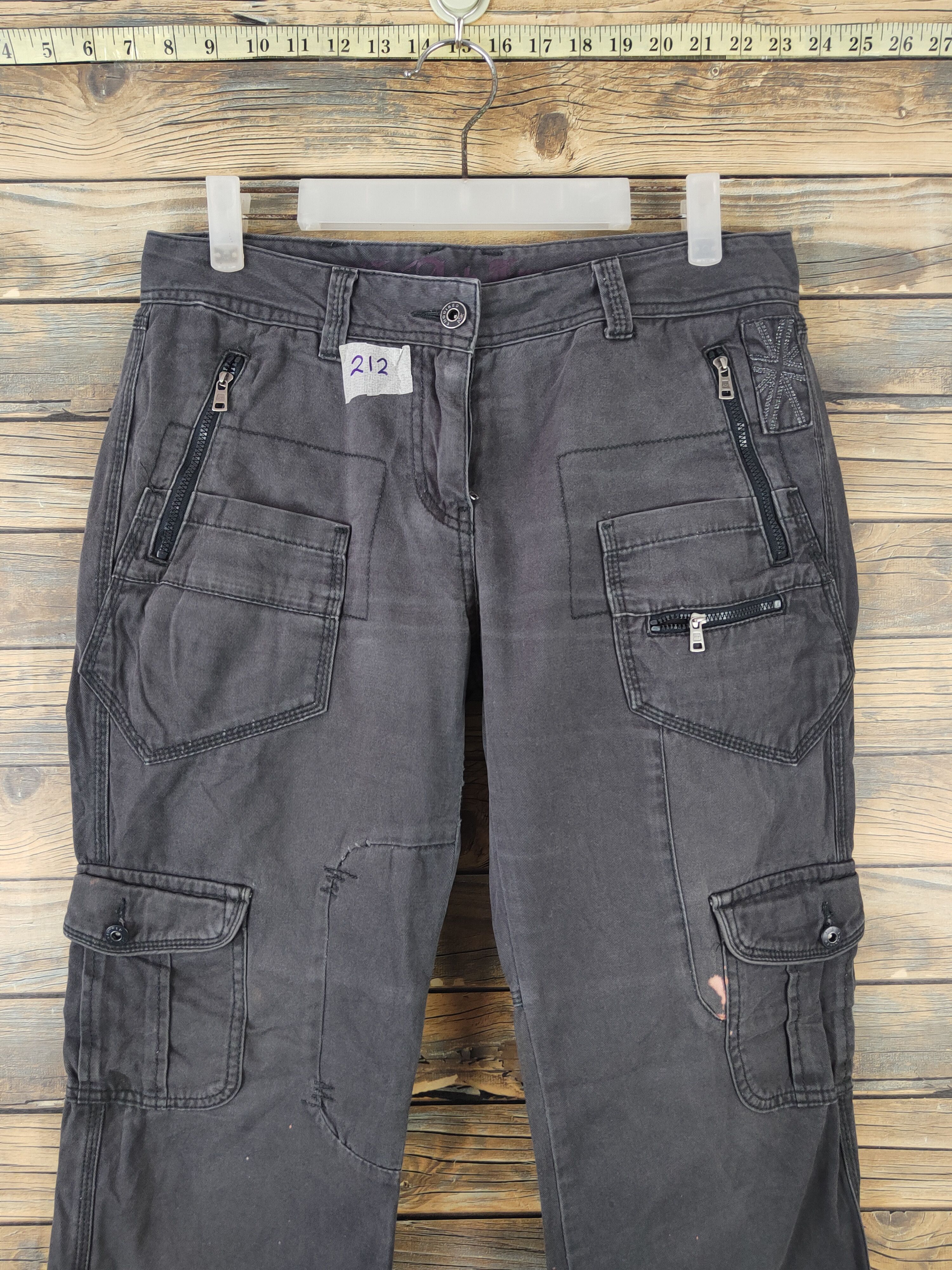 Ask Enquired Dark Gray Multipocket Tactical Cargo Pants #212