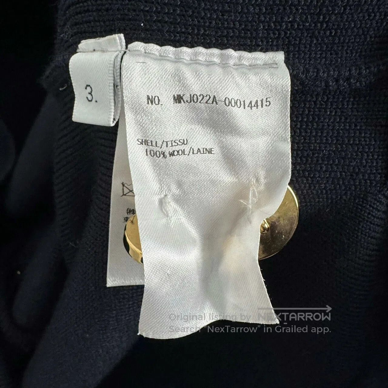 Thom Browne Thom Browne Navy Wool Blazer Jacket. Size US L / EU 52-54 / 3 - 4 Thumbnail