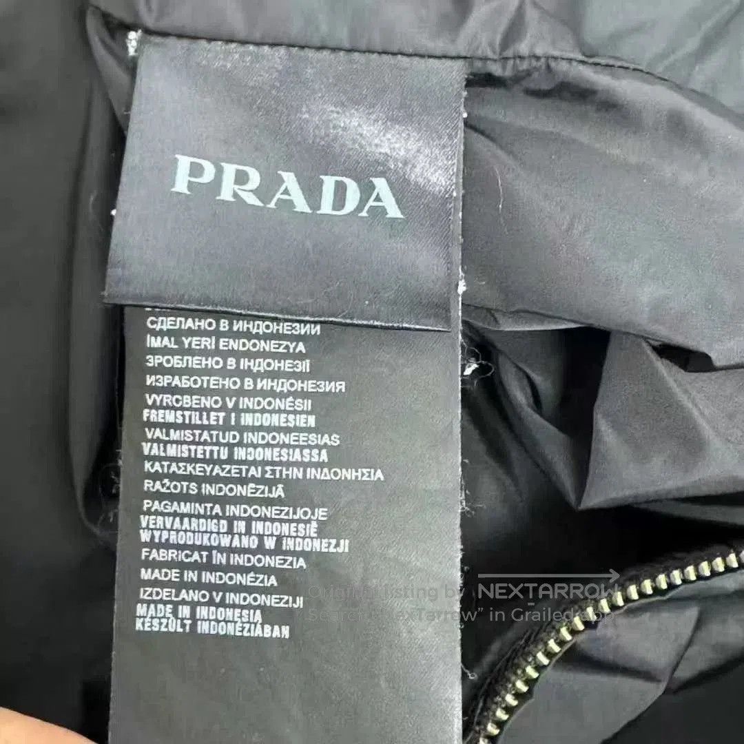 Prada prada black nylon coat with metal logo. Size US XL / EU 56 / 4 - 6 Thumbnail