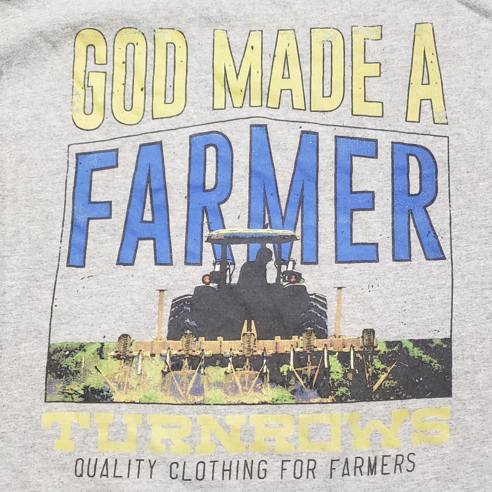 Vintage So God Made A Farmer Shirt Adult M Gray Long Sleeve T-Shirt Mens Size M / US 6-8 / IT 42-44 - 2 Thumbnail