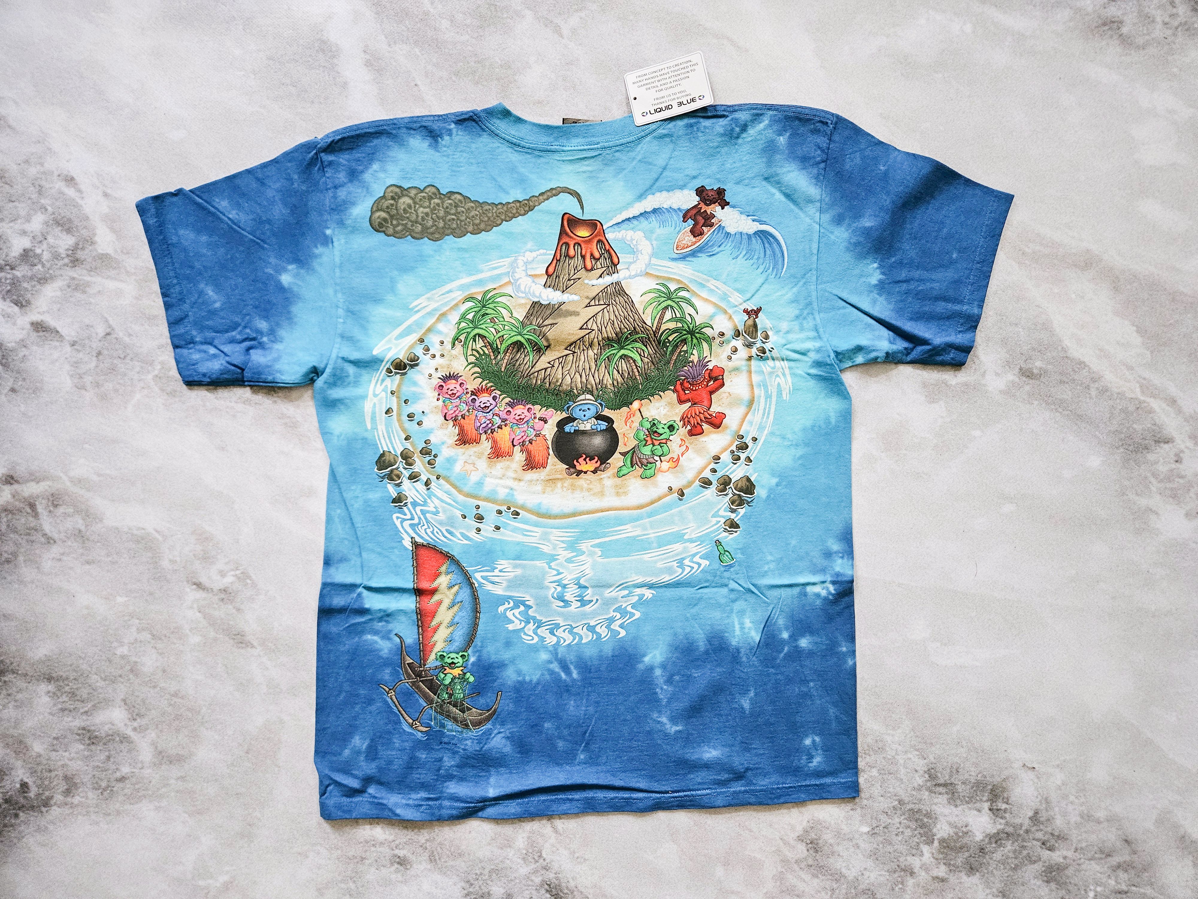 Grateful Dead × Liquid Blue × Vintage Vintage Liquid Blue x Grateful Dead Tiki Bear L T-shirt Size US L / EU 52-54 / 3 - 2 Thumbnail