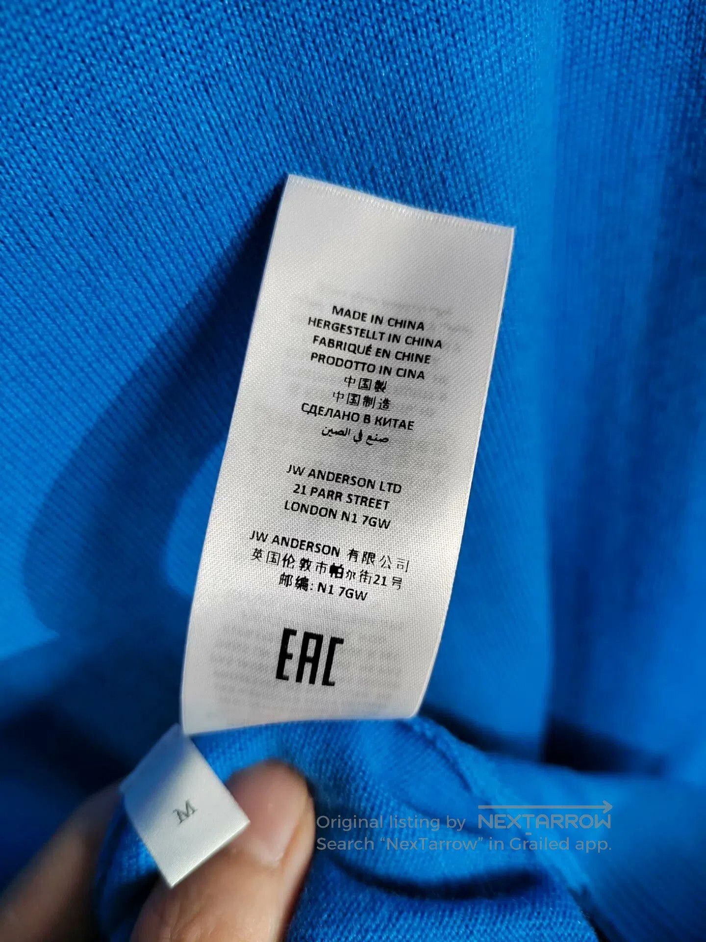 JW Anderson JW Anderson Blue Knit Turtleneck Sweater. Size US M / EU 48-50 / 2 - 8 Thumbnail