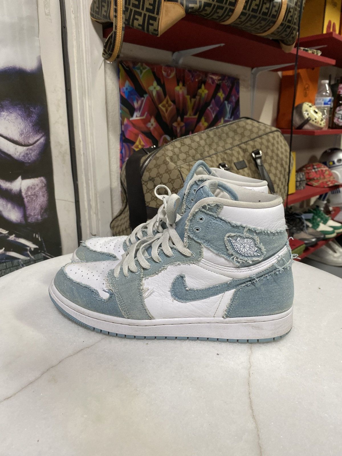 Jordan Brand Jordan 1 Retro High OG Denim Sneakers Size 10 Size US 10 / EU 43 - 14 Thumbnail