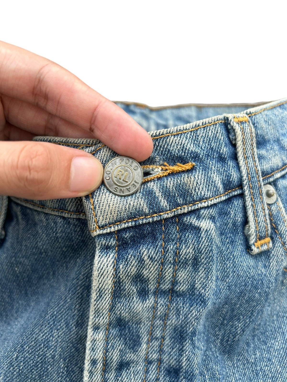 Polo Ralph Lauren Thrashed Vintage Polo Ralph Lauren Distressed Denim Jeans Size US 31 - 5 Thumbnail