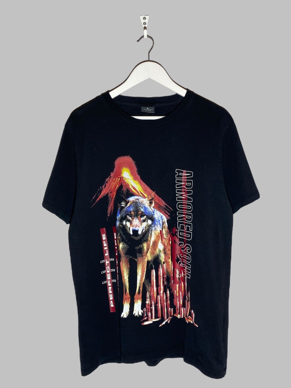 Marcelo Burlon Marcelo Burlon Milano Wolf Print Black Short Sleeve T-shirt Size US S / EU 44-46 / 1 - 1 Thumbnail