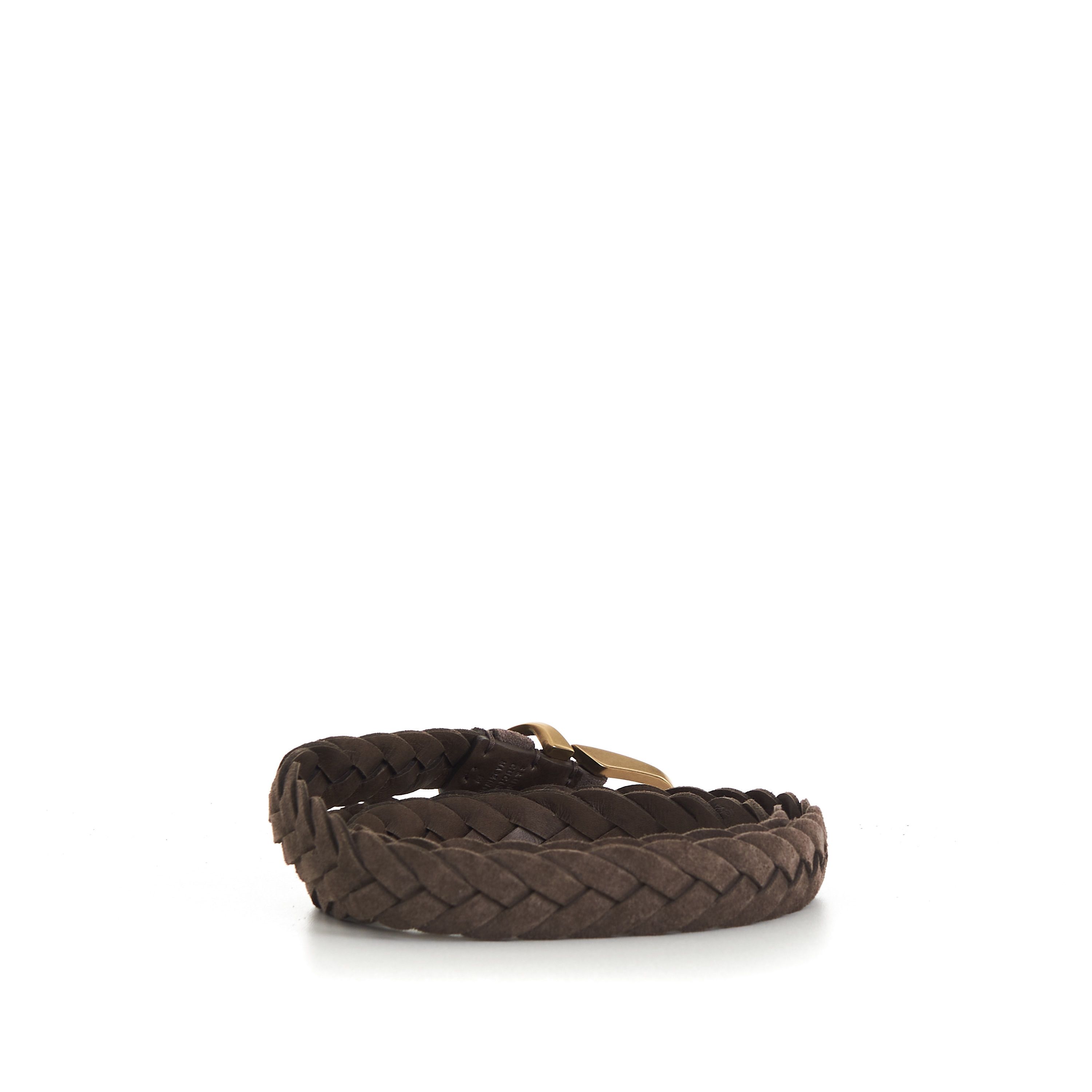 Brunello Cucinelli Braided Belt - Rounded Buckle & Metal Keeper, Suede Size 95 Size ONE SIZE - 5 Thumbnail