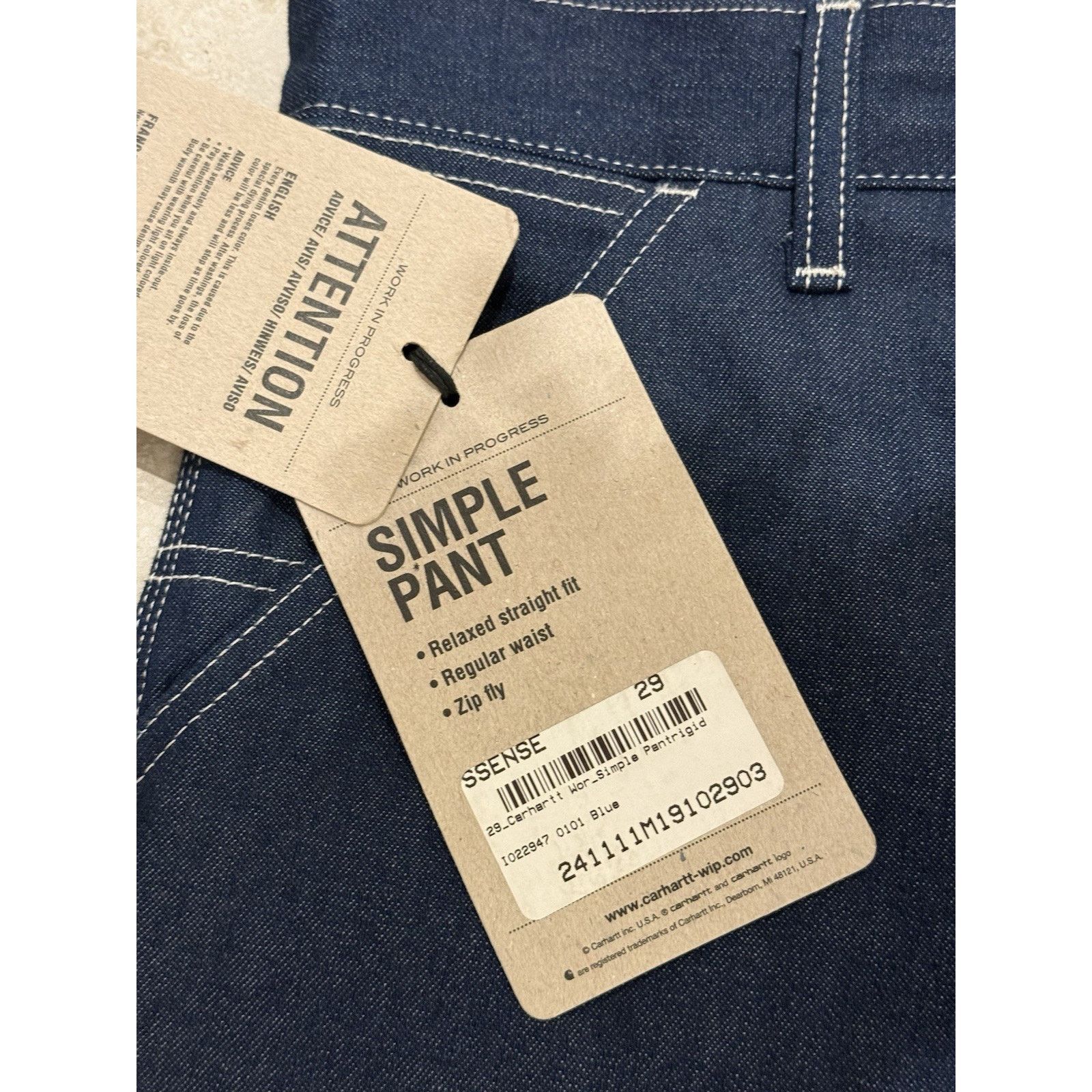 Carhartt Wip Carhartt WIP Work In Progress Single Knee Trousers Pants Size US 29 - 4 Thumbnail