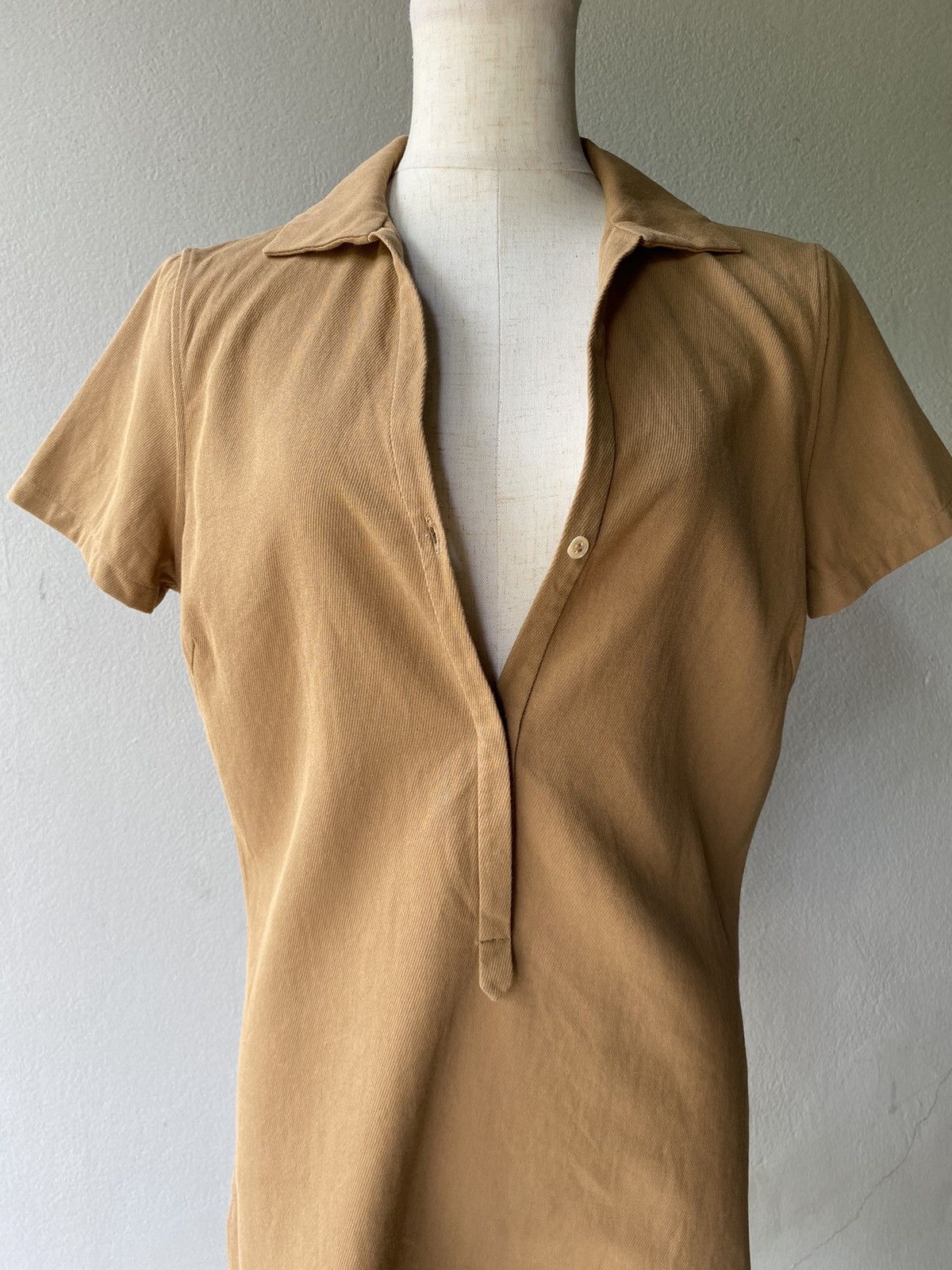 Jil Sander JILSANDER Minimalist Beige Polo Dress Size XS / US 0-2 / IT 36-38 - 9 Thumbnail