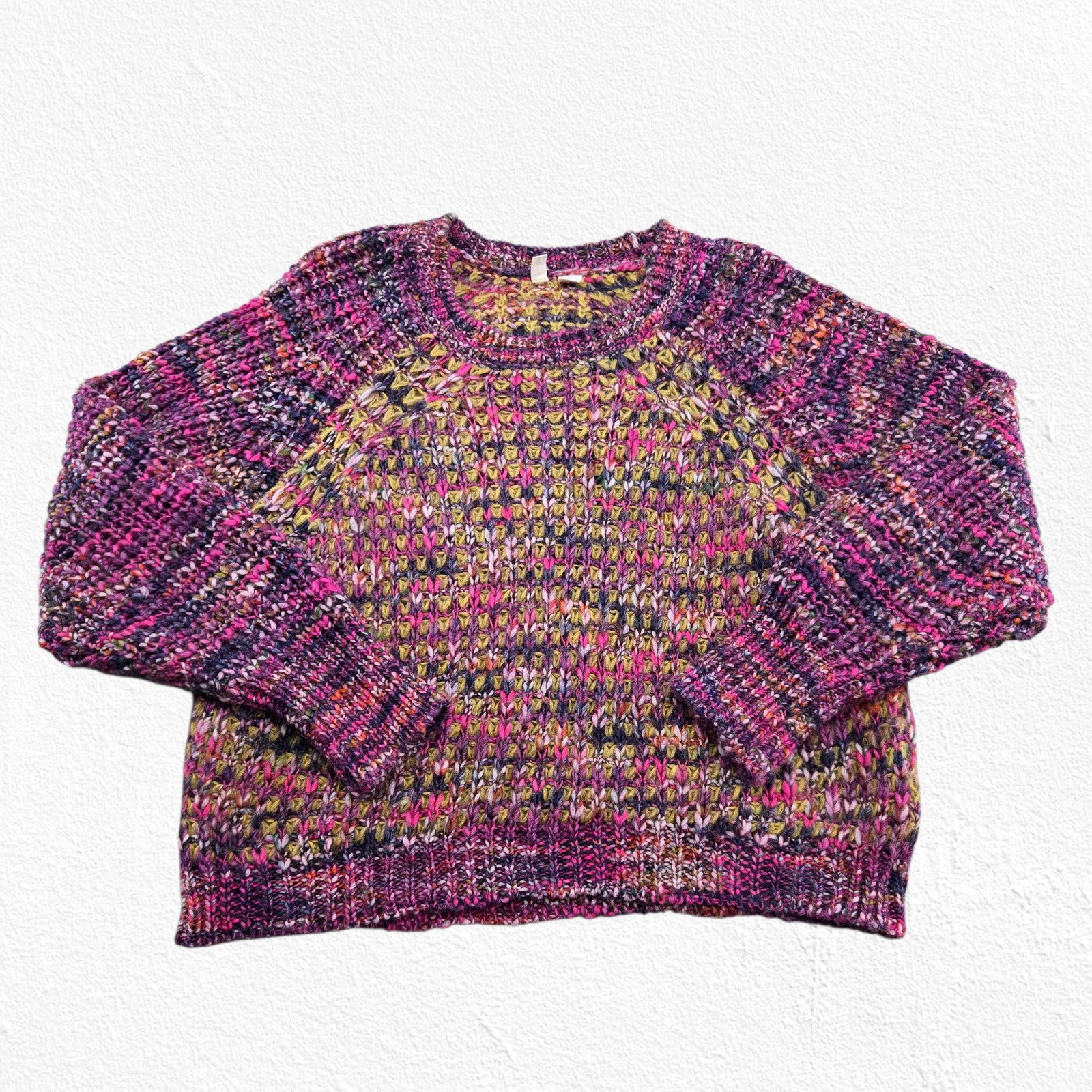 Anthropologie MOTH Chunky Knit Mohair Sweater Multicolor M Size M / US 6-8 / IT 42-44 - 2 Thumbnail