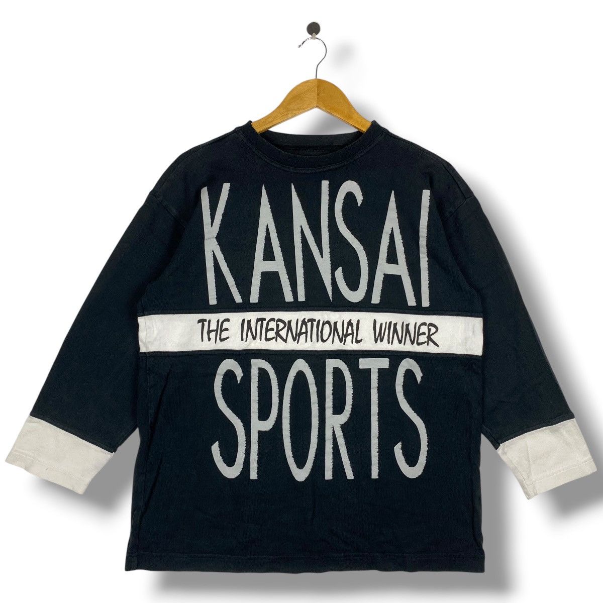 Kansai Yamamoto Vintage 90s KANSAI SPORTS Big Logo Longsleeve Tee Shirt Size US M / EU 48-50 / 2 - 1 Thumbnail