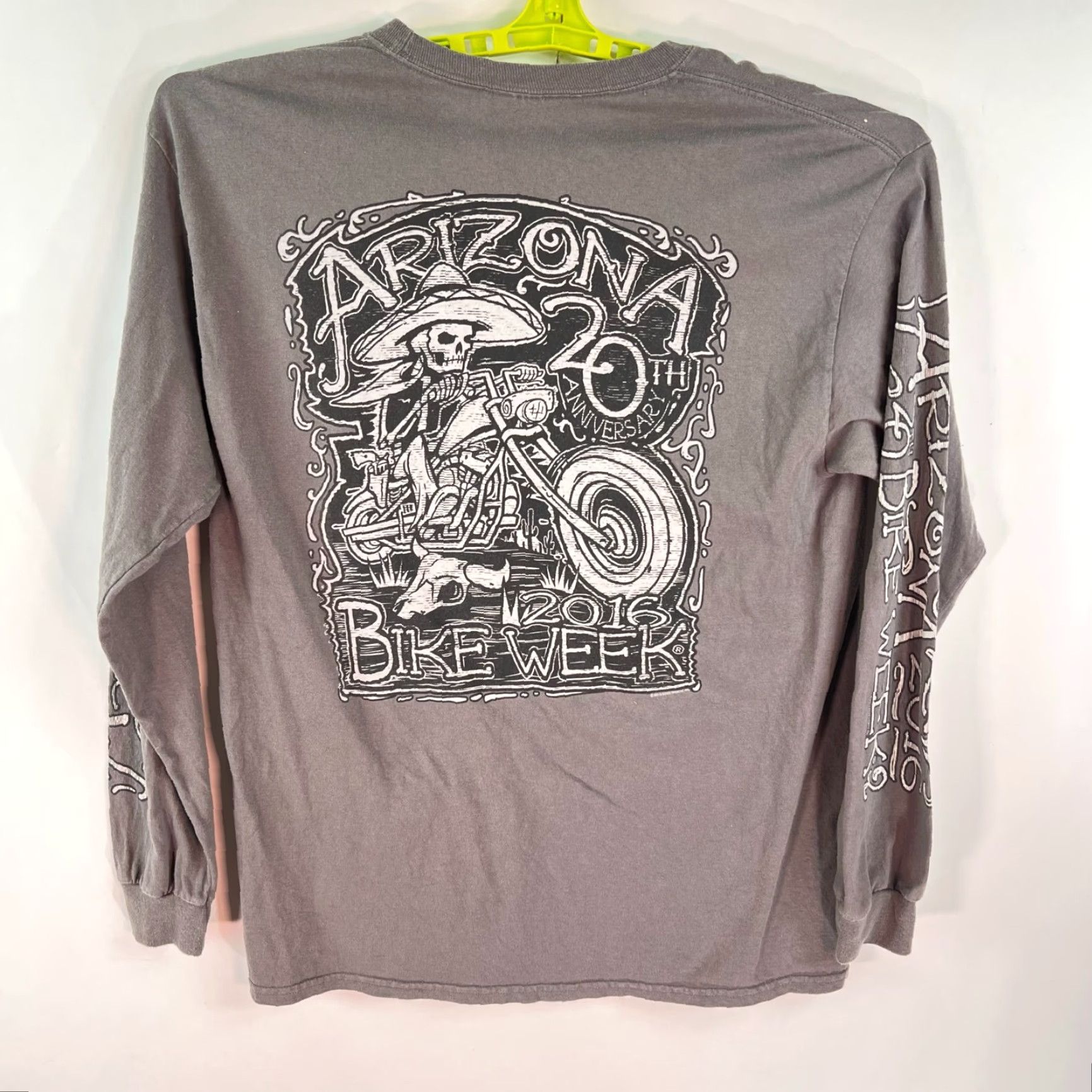 Vintage VINTAGE AriZona Bike Week 2016 T-Shirt Long Sleeve Men’s XL Gray Solid Graphic Print Size US XL / EU 56 / 4 - 5 Thumbnail