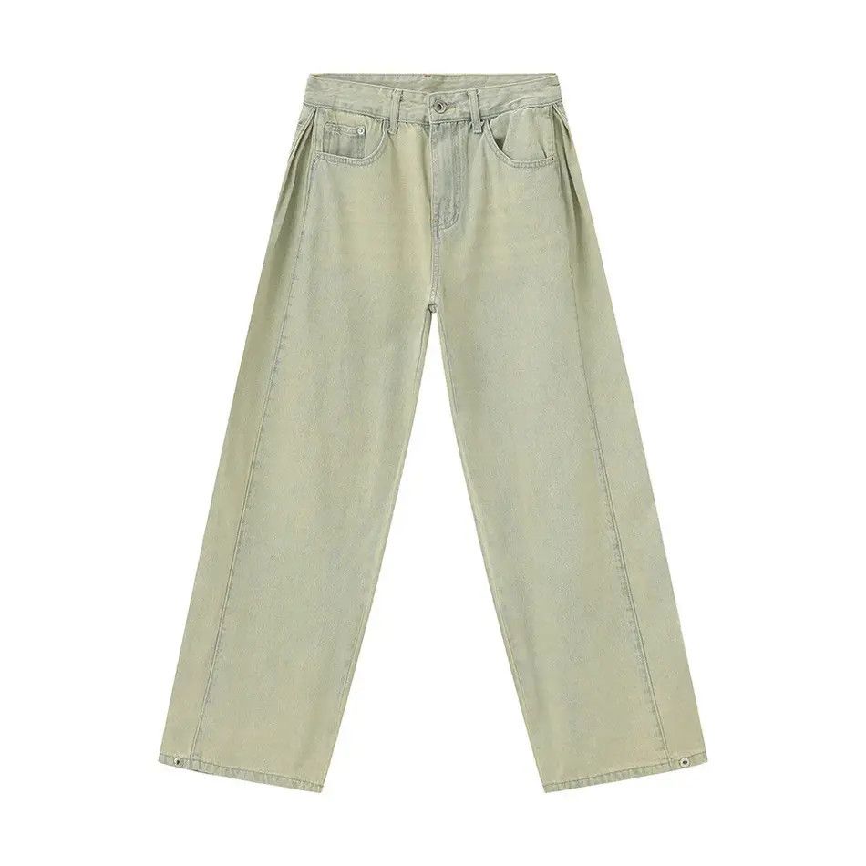 Japanese Brand Retro loose straight leg wide leg patchwork jeans Size US 32 / EU 48 - 5 Thumbnail