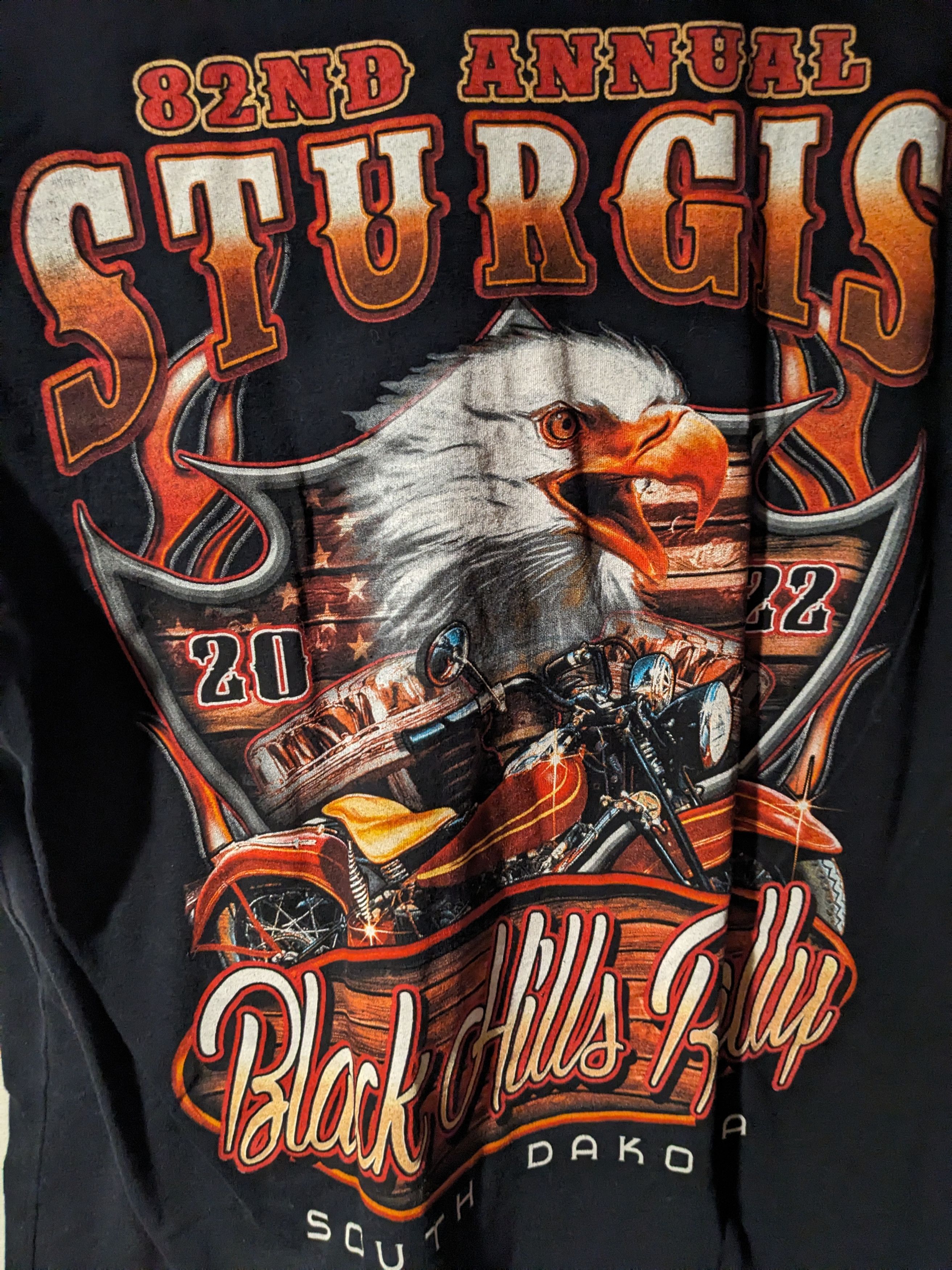 Harley Davidson × Vintage 2022 Sturgis Black Hills Ralley Harley Davidson T-Shirt Size US L / EU 52-54 / 3 - 2 Thumbnail