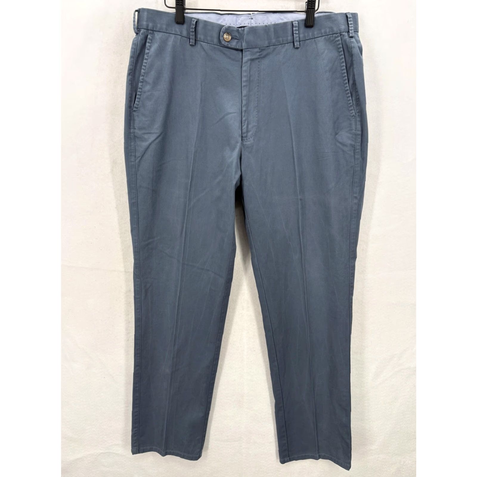 Peter Millar Peter Millar Pants Mens 36x32 Blue Flat Front Chino Slim Straight Leg Preppy Size US 36 / EU 52 - 2 Thumbnail