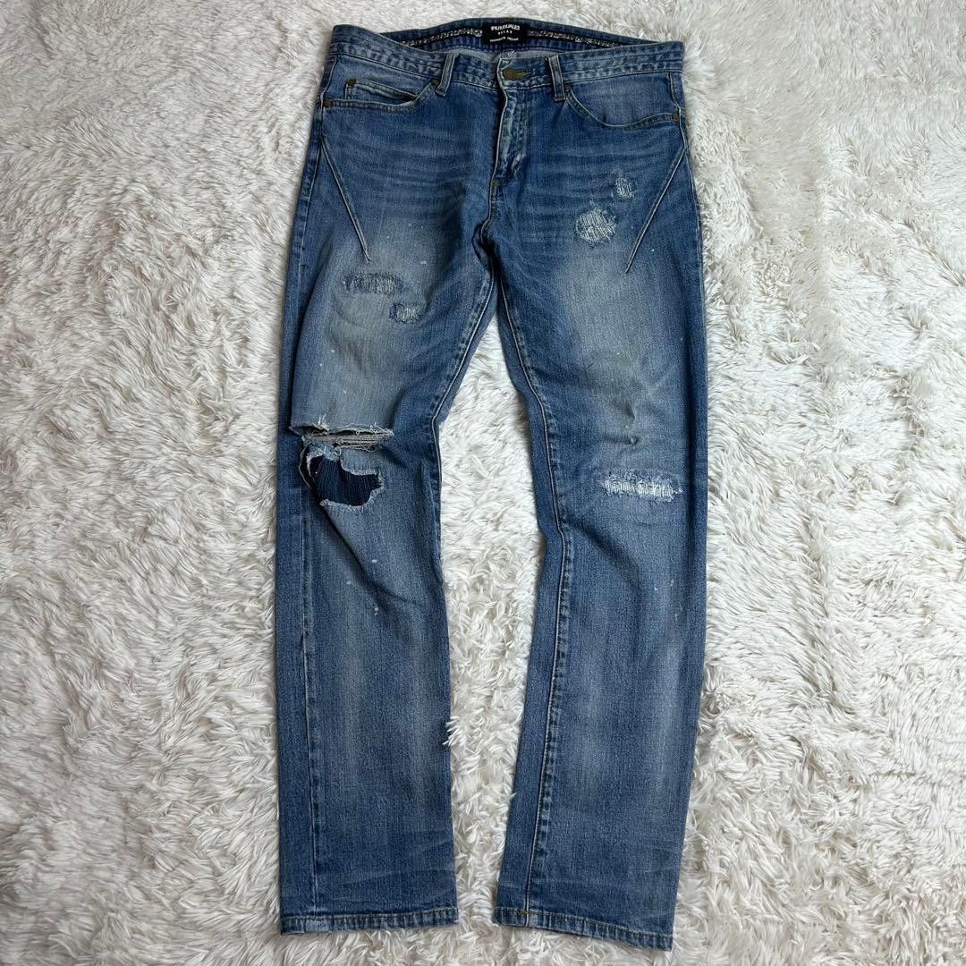 Number (N)ine Repaired Distressed Denim Size US 35 - 1 Thumbnail