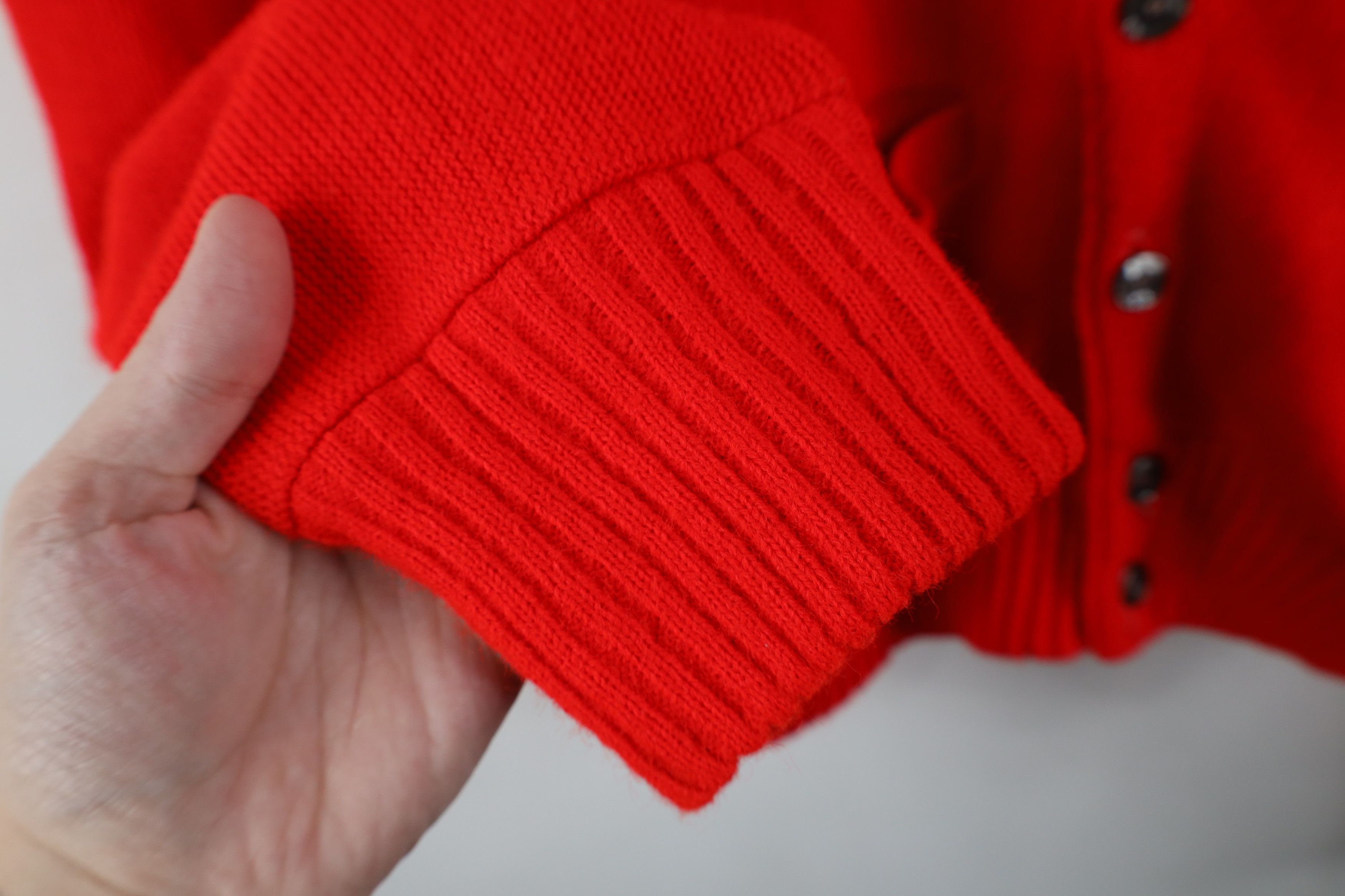 Vintage Vintage 50s 60s Streetwear Knit Cardigan Sweater Red USA Size US L / EU 52-54 / 3 - 8 Thumbnail