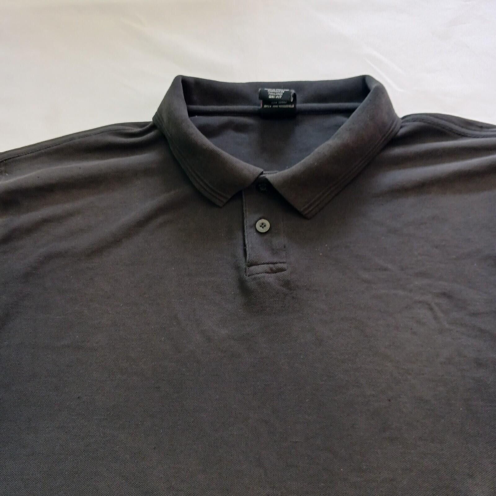 Nike Vintage Nike Team Dri Fit 2-Button Mens Black Polo Shirt 2XL Size US XXL / EU 58 / 5 - 9 Thumbnail