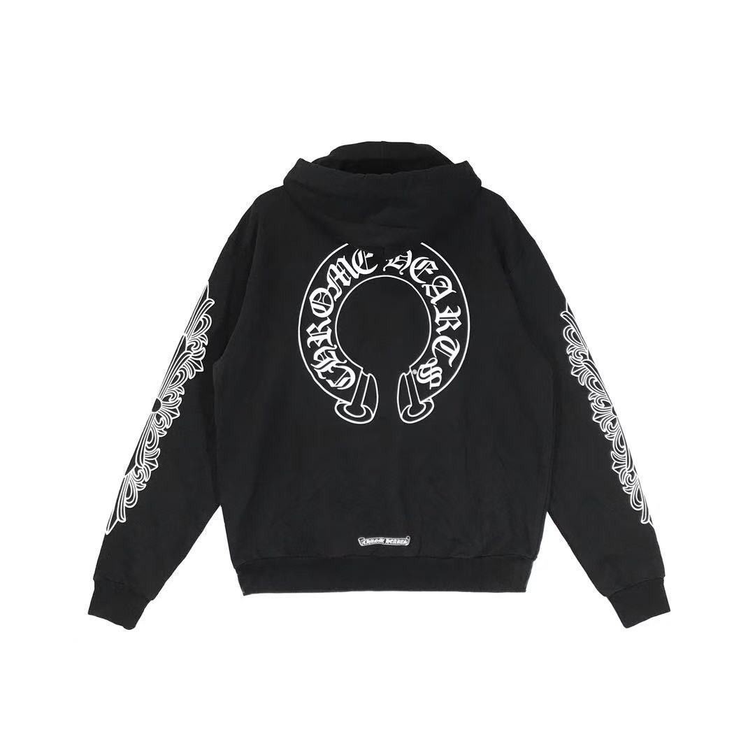 Chrome Hearts Chrome Hearts Black Classic Horseshoe Logo Pullover Hoodie Size US M / EU 48-50 / 2 - 2 Thumbnail