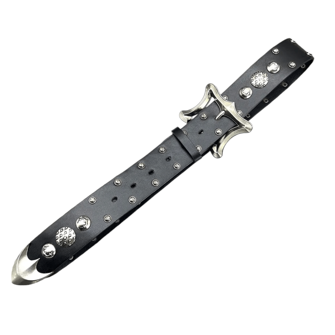 Japanese Brand Unique Buckle Rivet Belt Size ONE SIZE - 2 Thumbnail