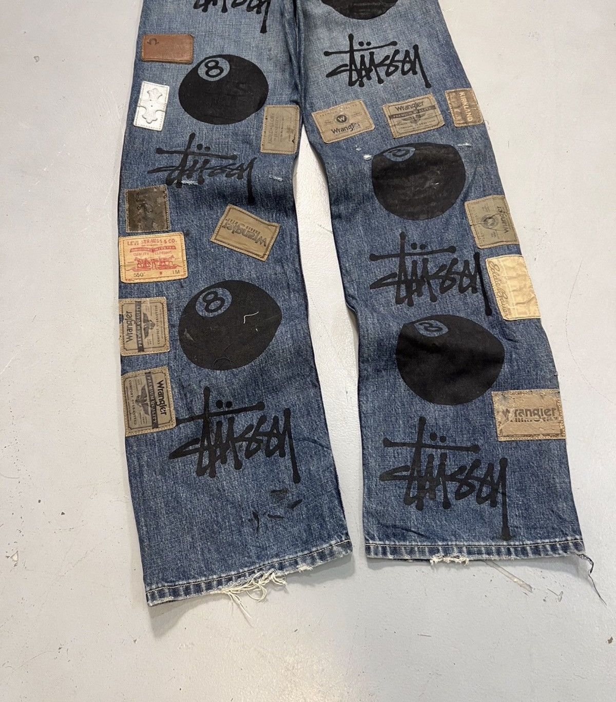 Levi's Vintage levis custome made stussy printed patched denim Size US 28 / EU 44 - 10 Thumbnail