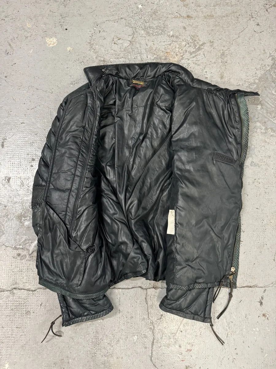 Roberto Cavalli AW2000 Roberto Cavalli Asymmetrical Ninja Python Dark Green Puffer Leather Jacket Size US S / EU 44-46 / 1 - 12 Thumbnail