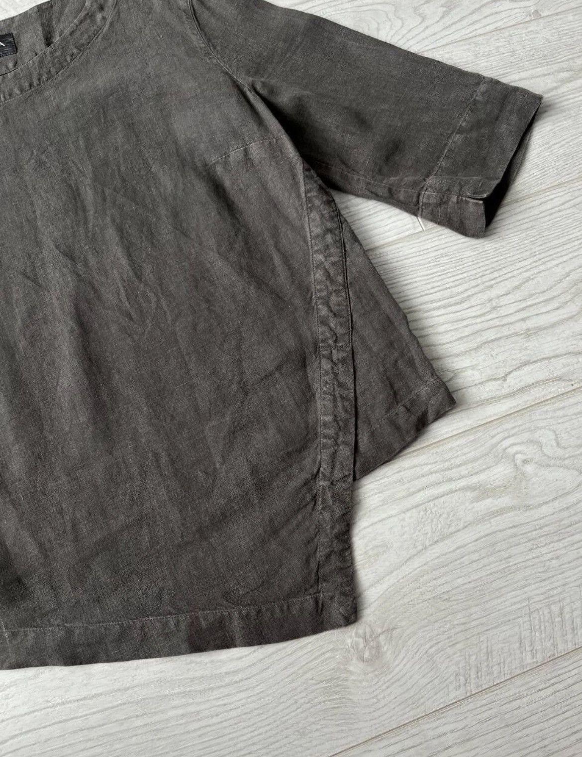 OSKA × Vintage OSKA Linen Asymmetric Hem Blouse – Size III (M/L) Size L / US 10 / IT 46 - 5 Thumbnail