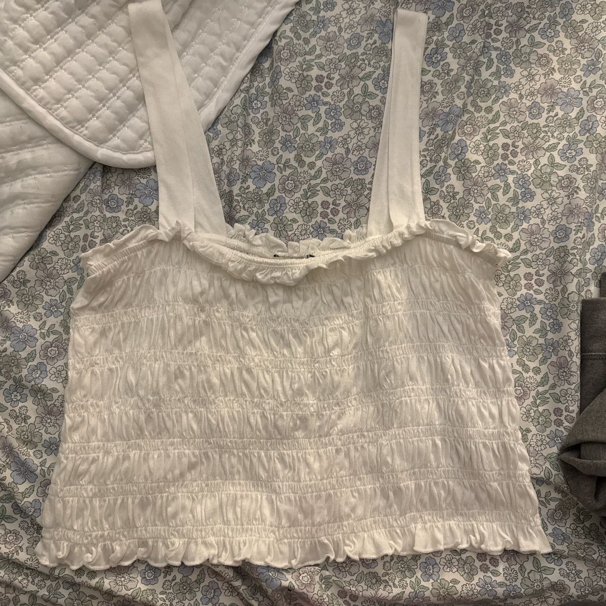 American Eagle Outfitters White cropped tank Size L / US 10 / IT 46 - 2 Thumbnail