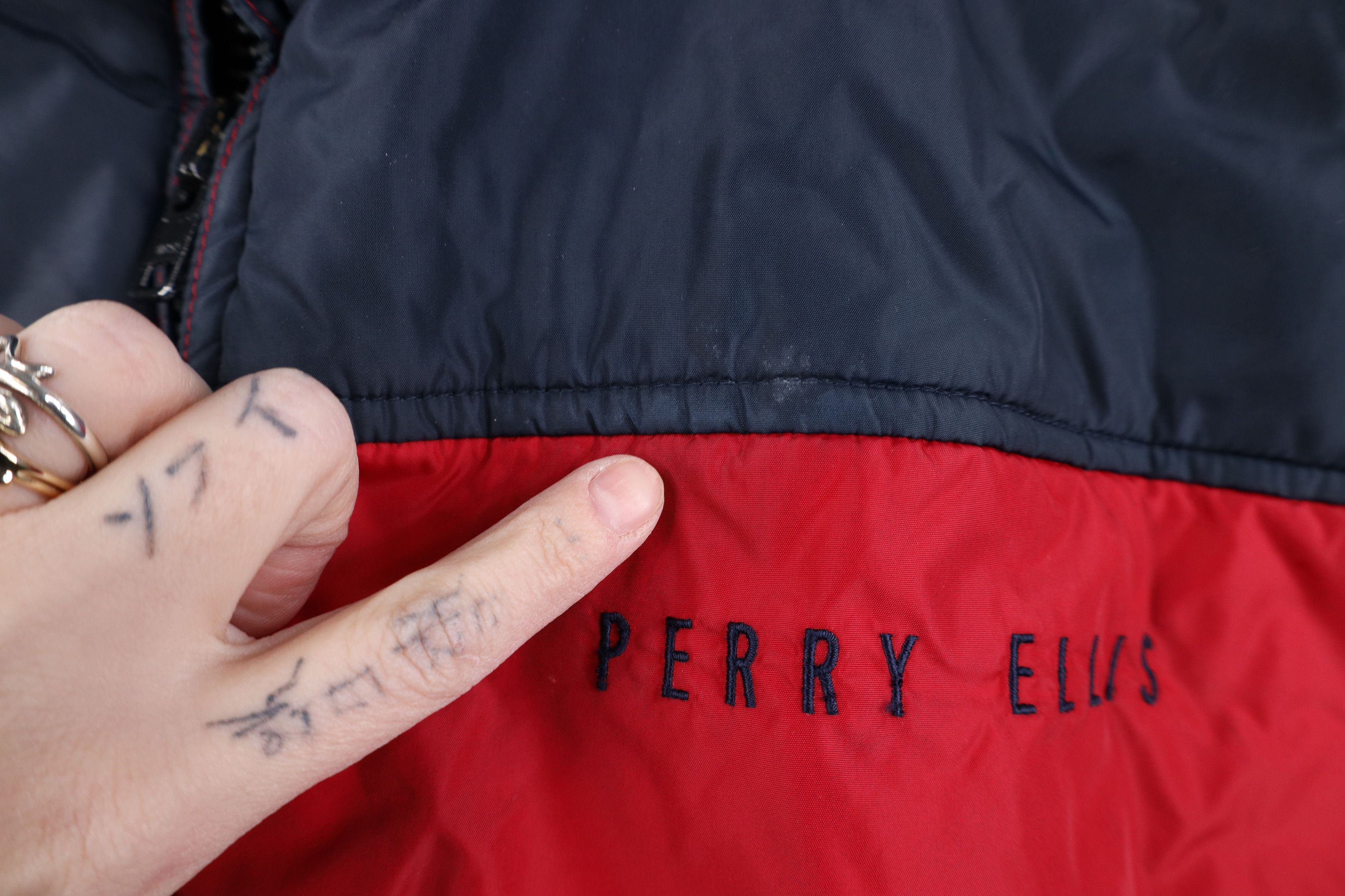 Perry Ellis Vintage 90s Perry Ellis Spell Reversible Puffer Jacket Coat Size US M / EU 48-50 / 2 - 6 Thumbnail