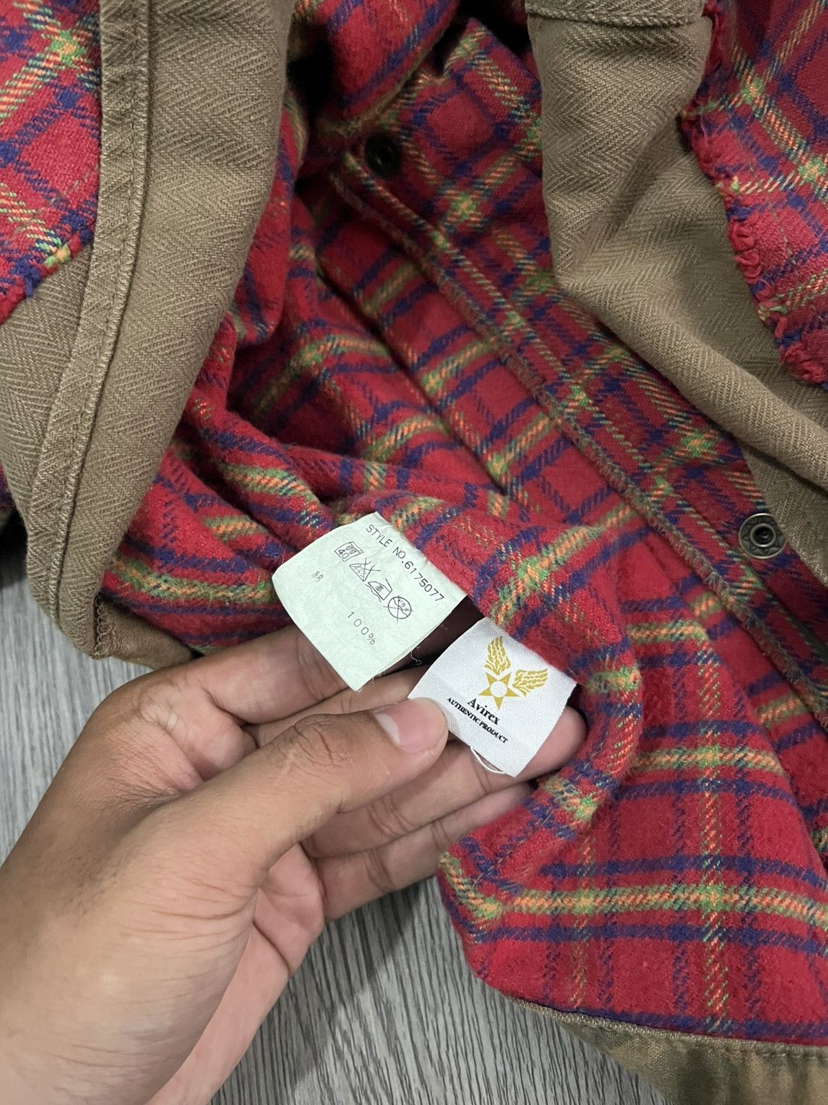 Avirex ⚡️RARE⚡️Vtg Avirex militery flanel jacket Size US L / EU 52-54 / 3 - 12 Thumbnail