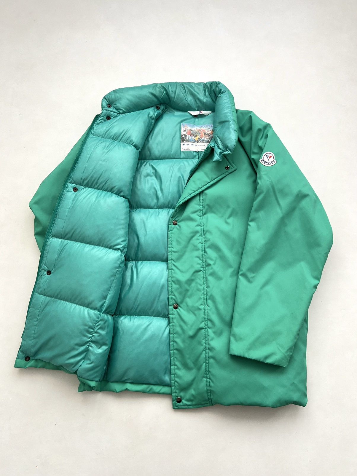 Moncler Grenoble 🔥 80s Moncler Grenoble Green Down Puffer Jacket Size US L / EU 52-54 / 3 - 20 Thumbnail