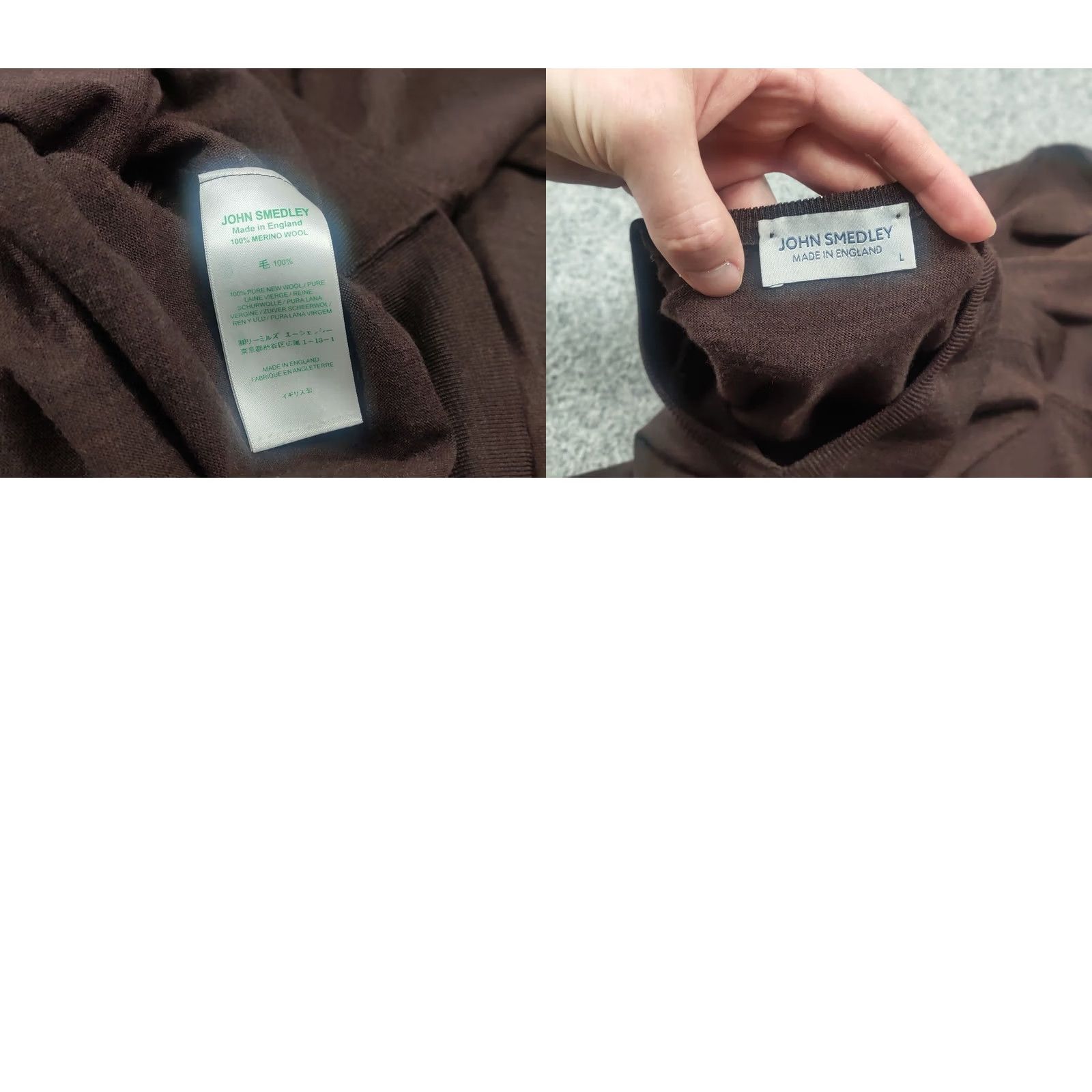 John Smedley John Smedley England Design Wool Sweater Shirt Pullover Long Sleeve V-Neck Brown Mens L Capstone Casual Winter - Size US L / EU 52-54 / 3 - 9 Thumbnail