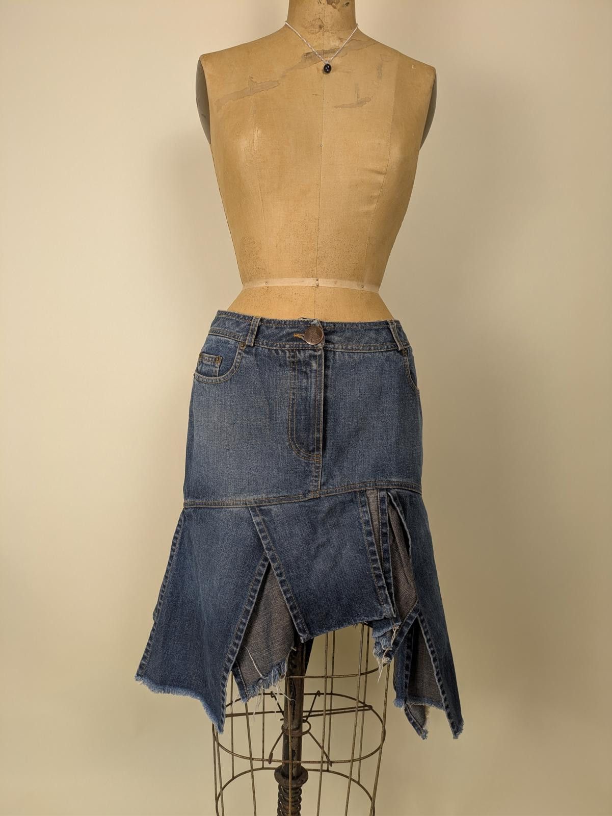 Other Y2K Plein Sud fringe denim skirt Size 28" / US 6 / IT 42 - 1 Thumbnail